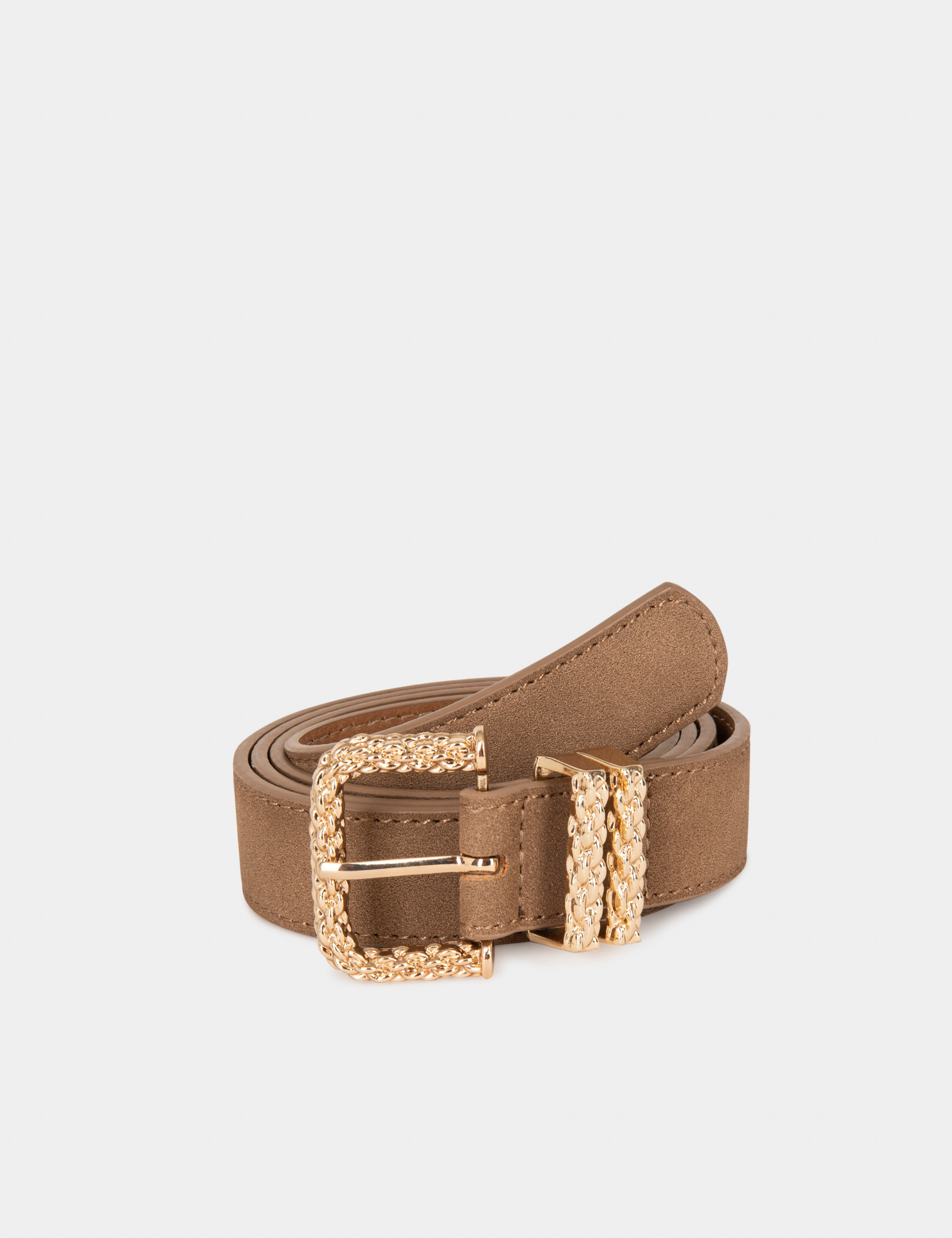 Ceinture à double passant marron femme Ceinture à double passant marron femme