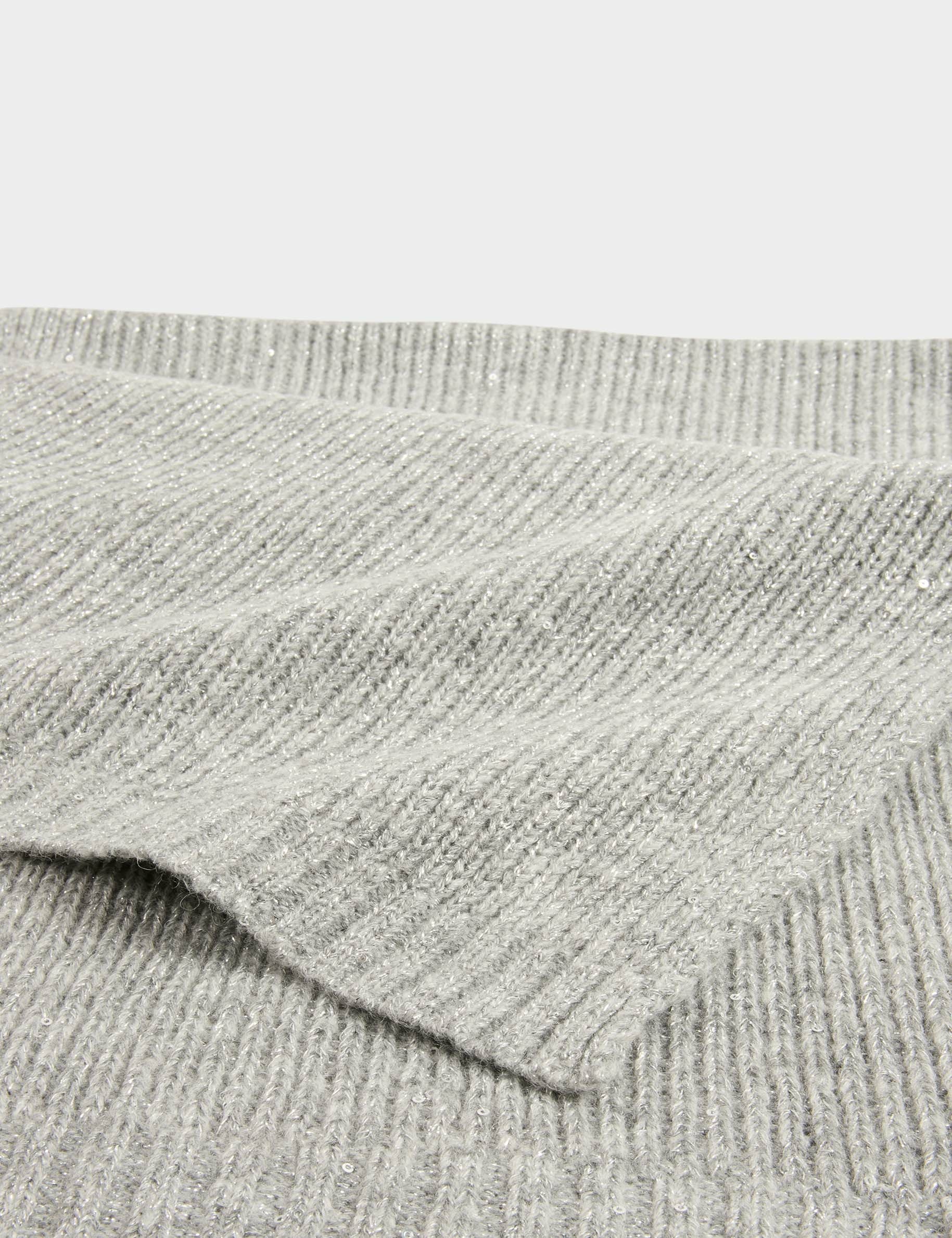 &Eacute;charpe avec sequins gris moyen femme