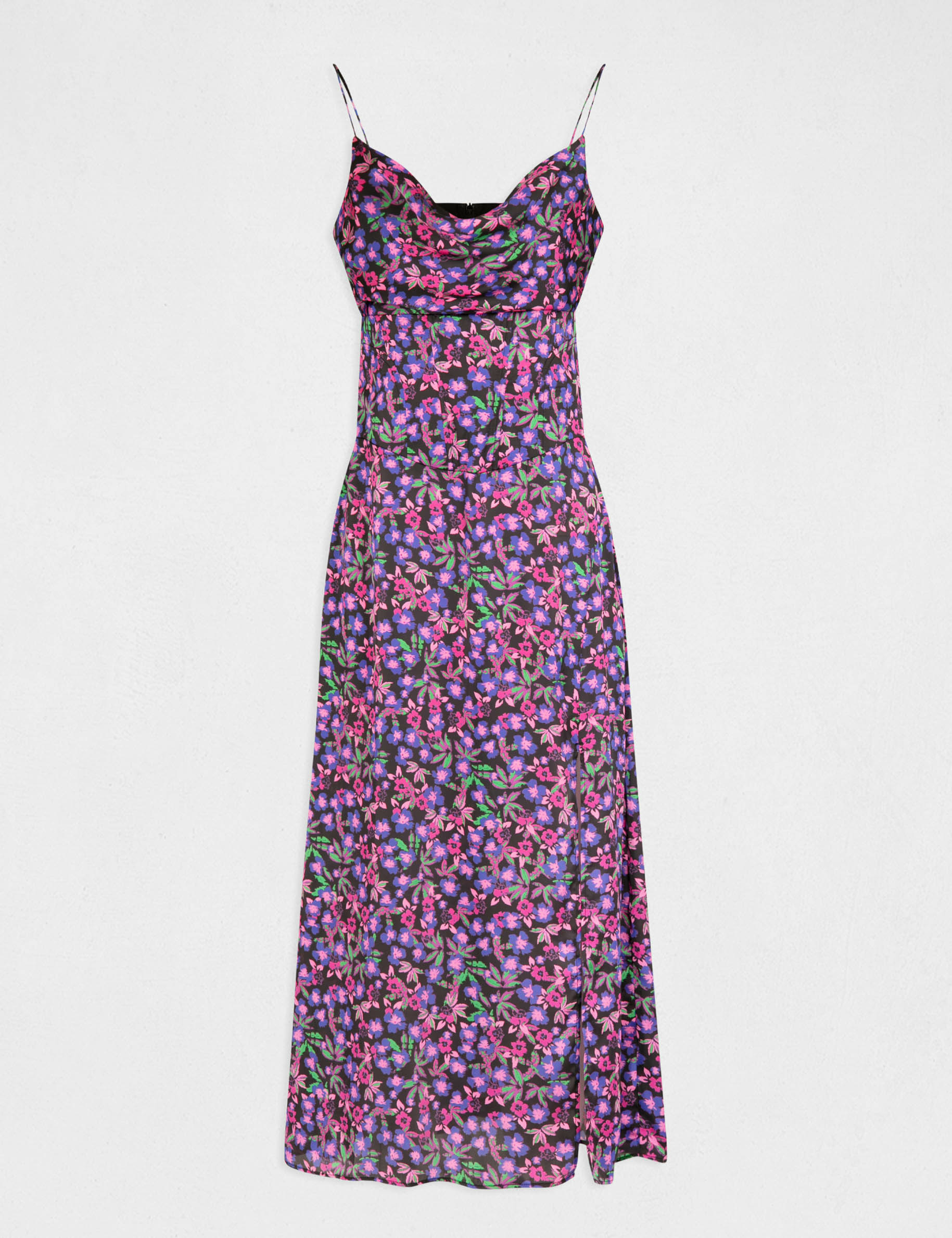 robe midi droite imprime floral multico femme Robe midi droite imprimé floral multico femme
