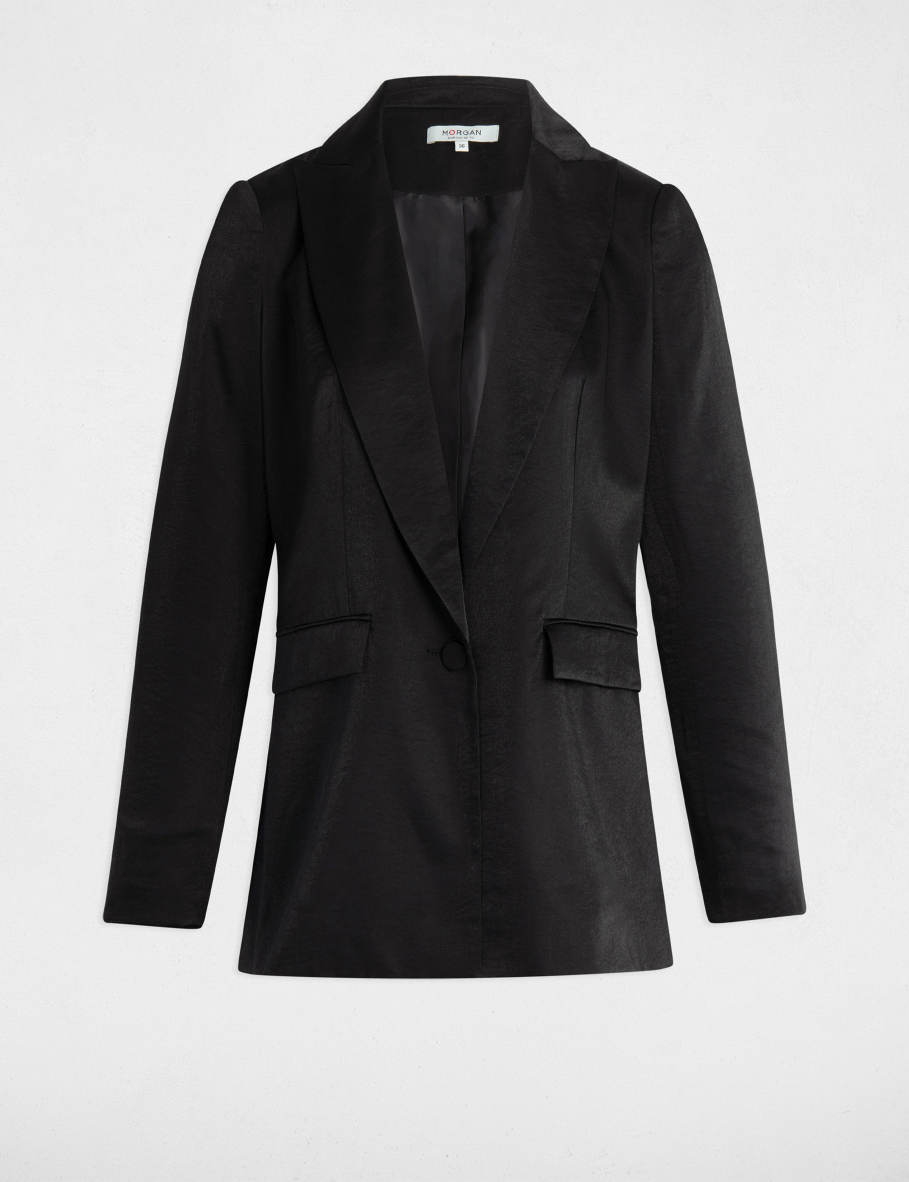 blazer suedine noir femme Blazer suédine noir femme