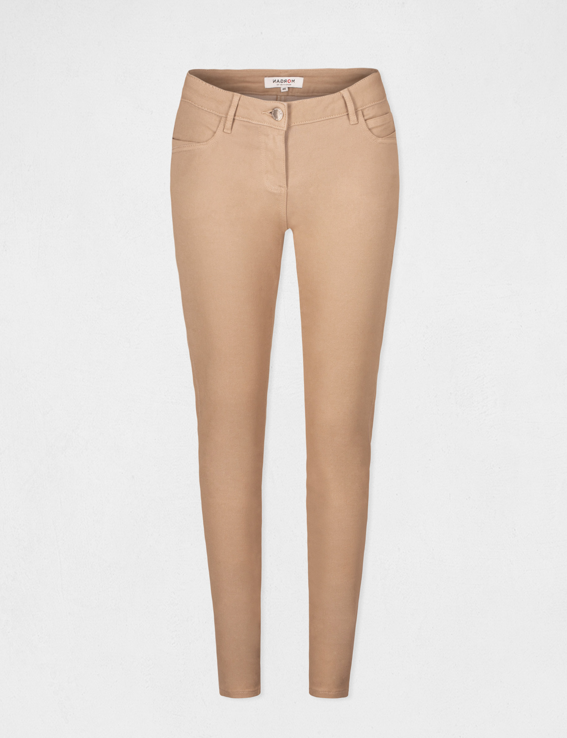 Jeans skinny taille basse sable femme