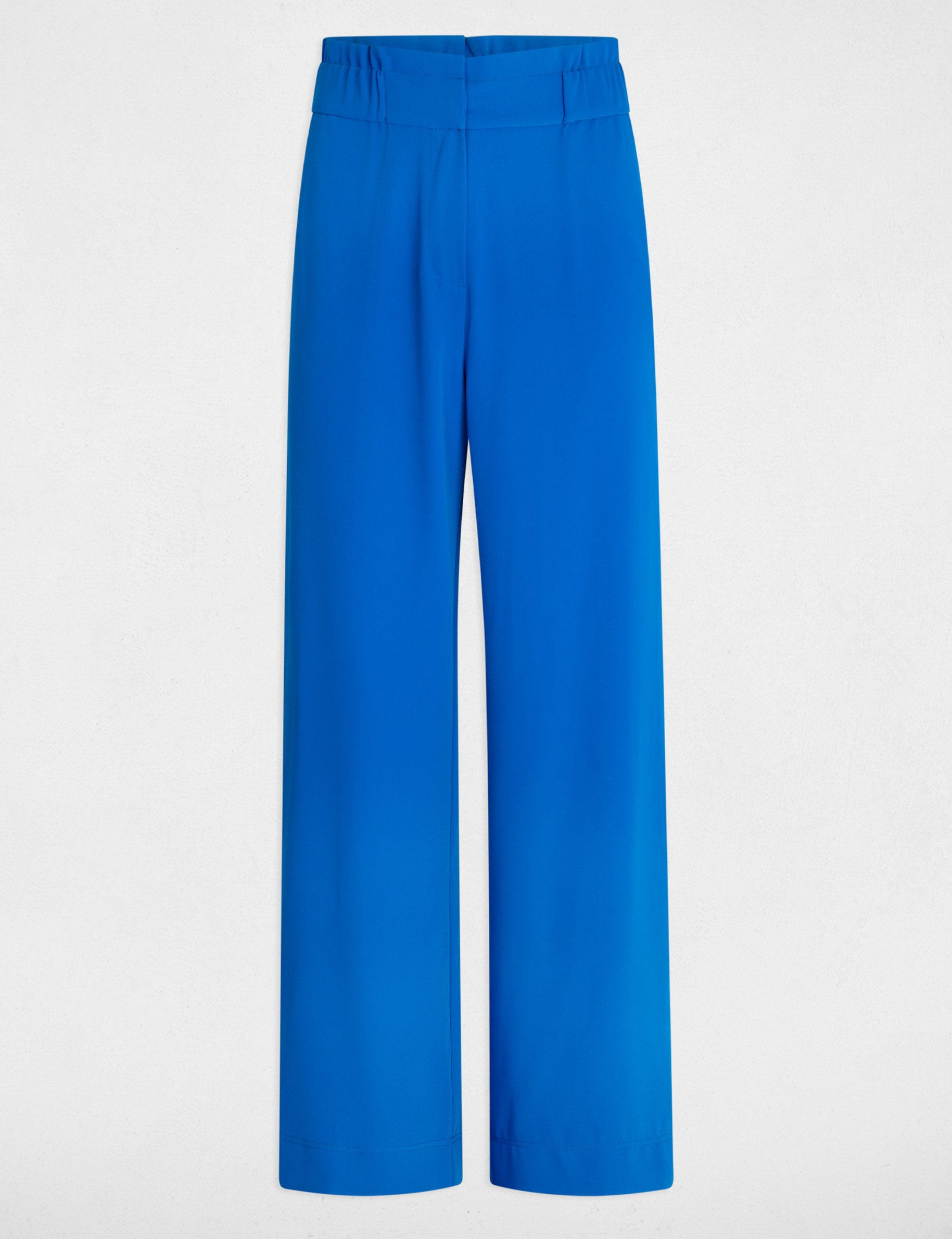 Pantalon large à fronces bleu electrique femme