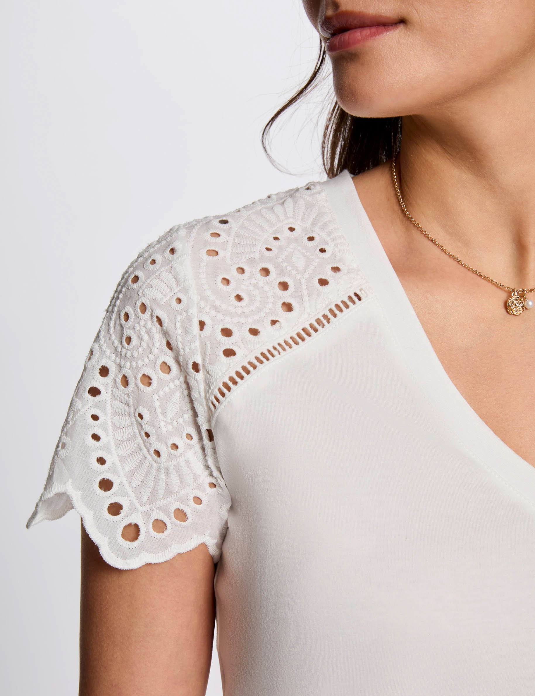 t shirt manches courtes blanc femme T-shirt manches courtes blanc femme