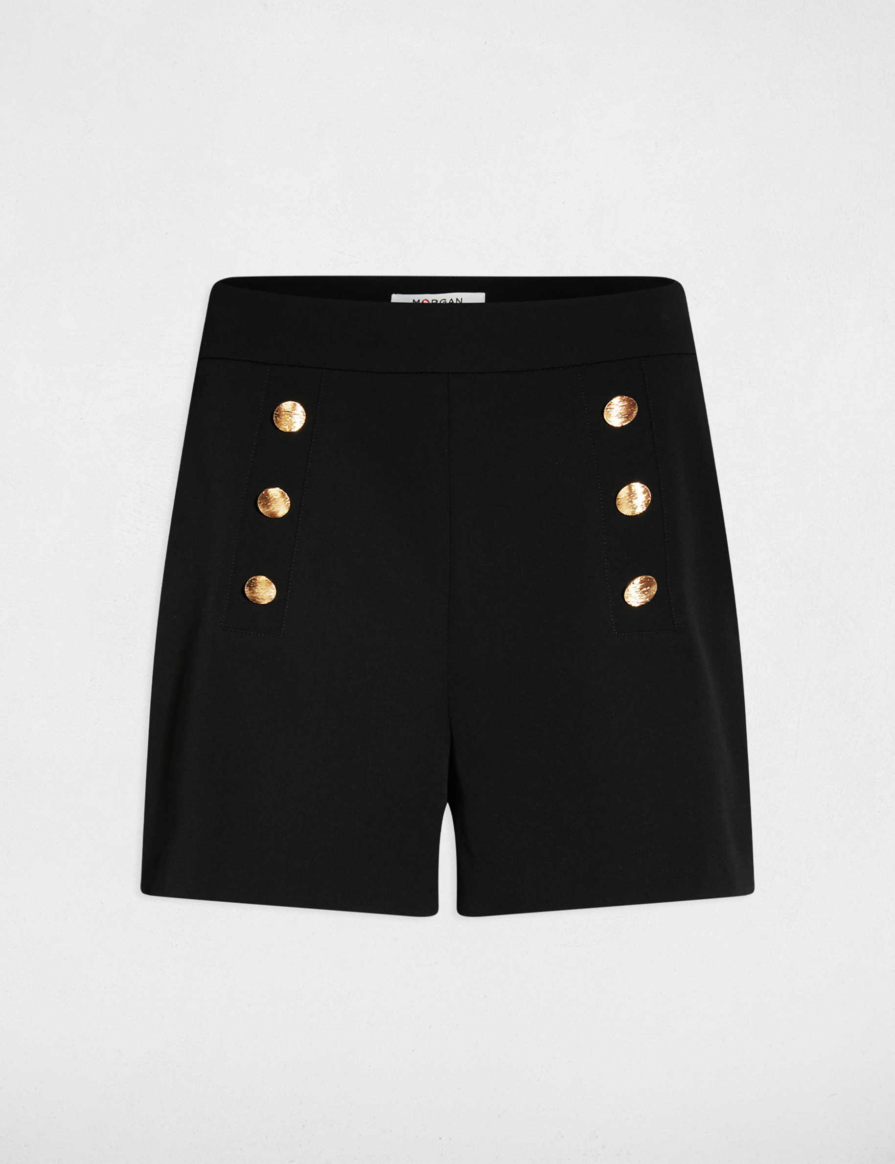 Short taille haute noir femme