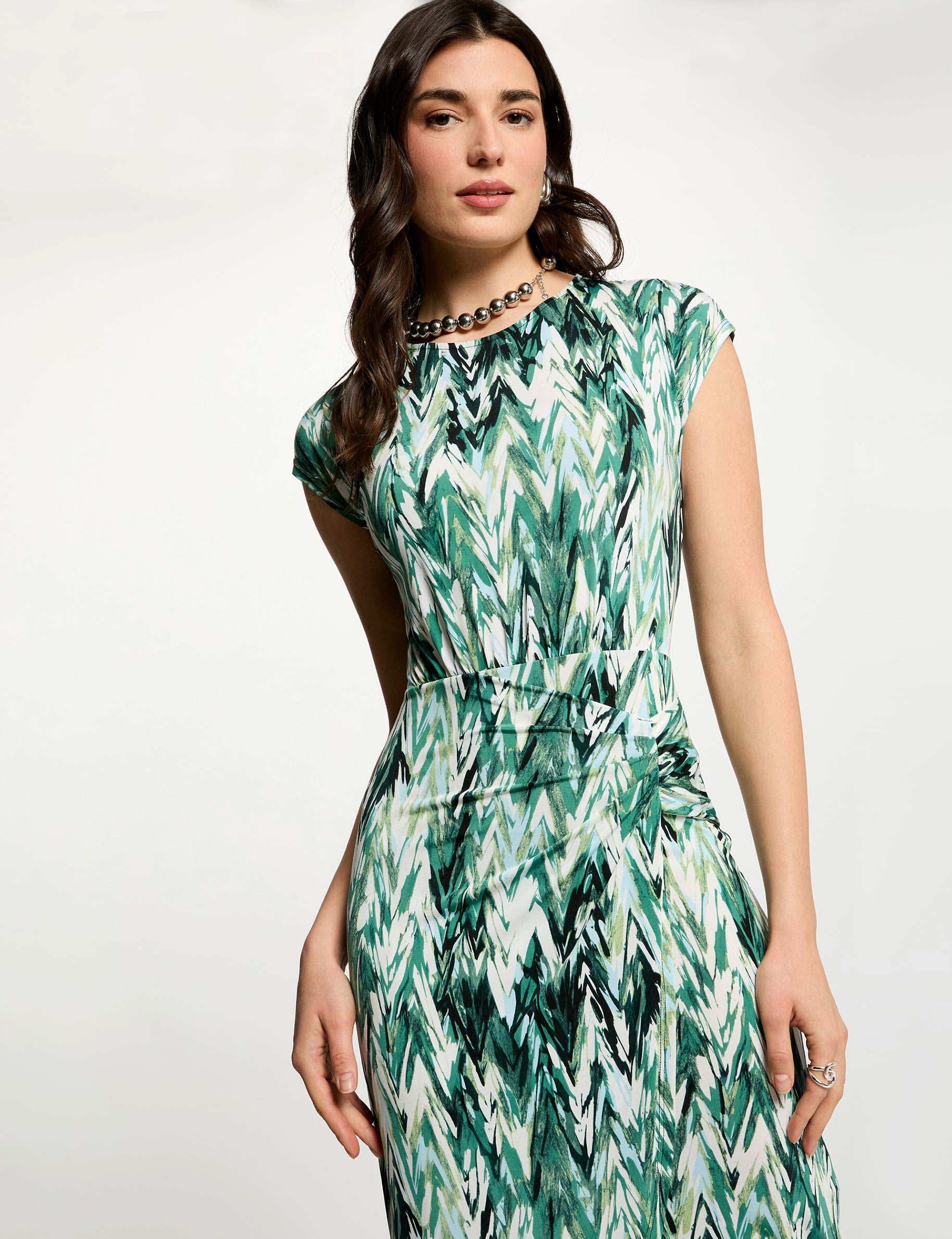 Robe droite imprim&eacute;e multicolore femme