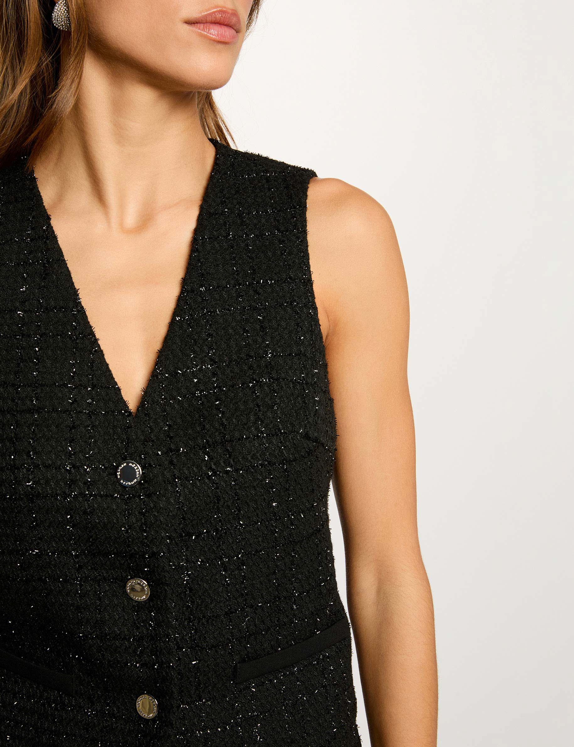 Gilet cintr&eacute; sans manches noir femme