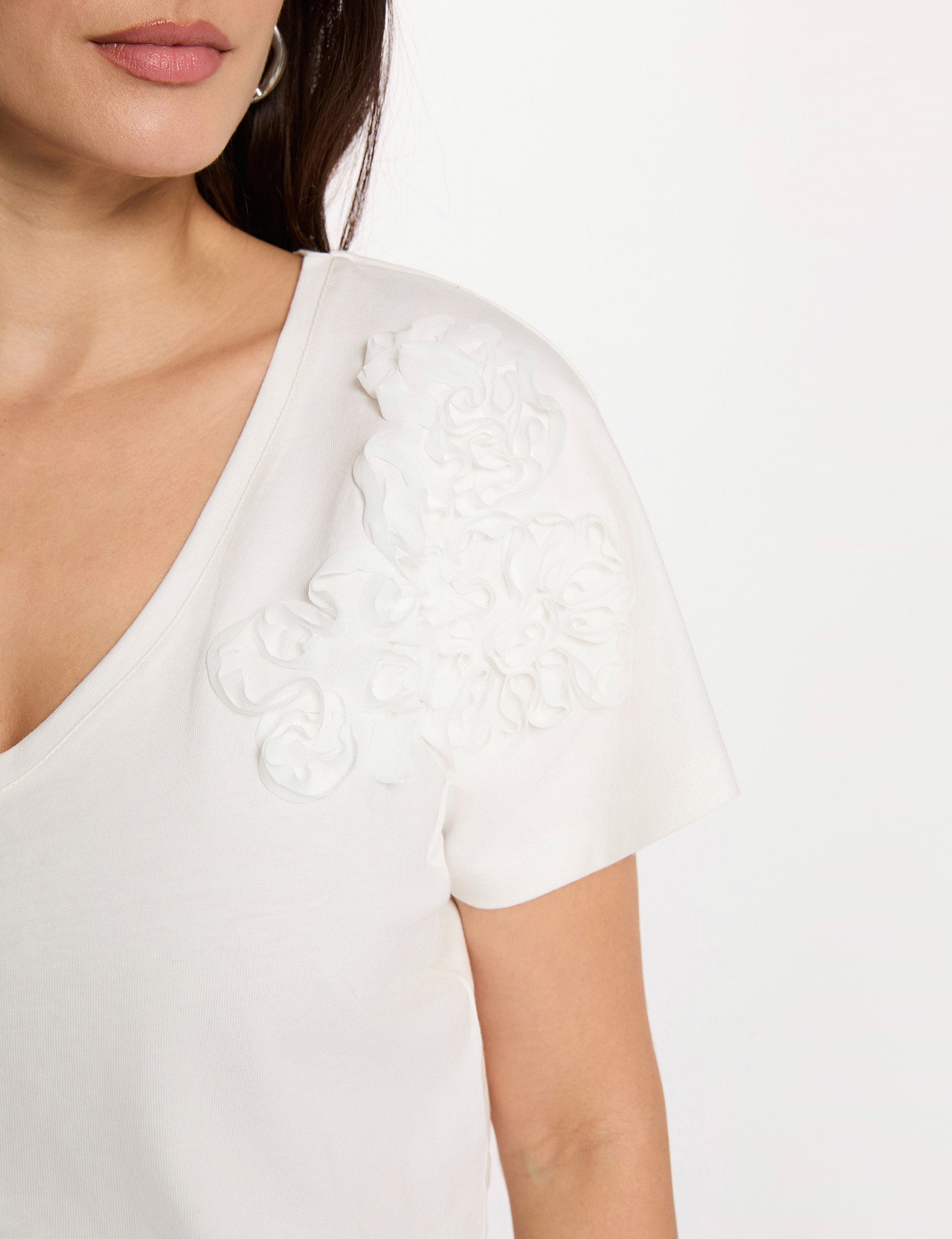 Blouse manches courtes avec noeud blanc femme | La Halle