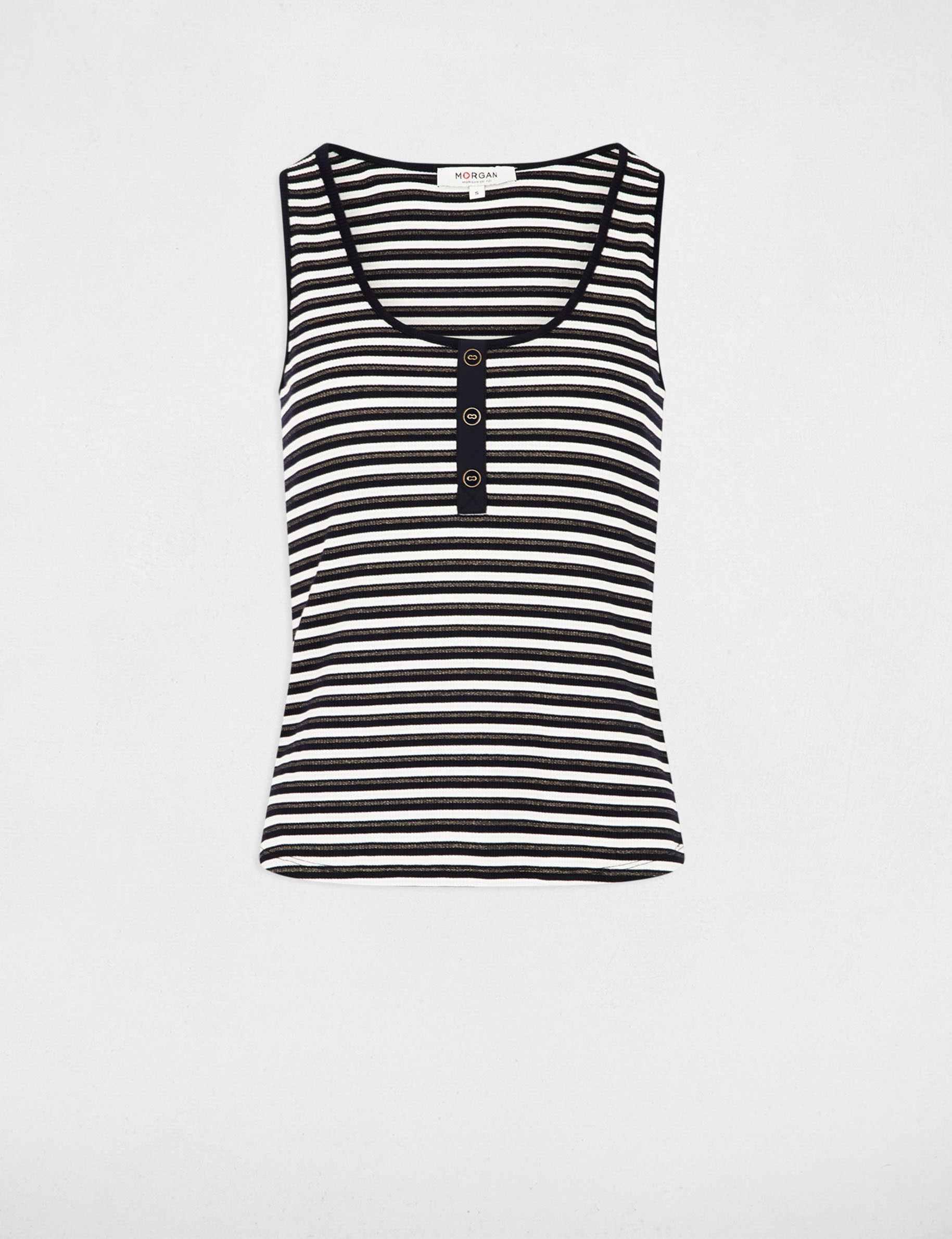 debardeur sans manches raye blanc femme Débardeur sans manches rayé blanc femme