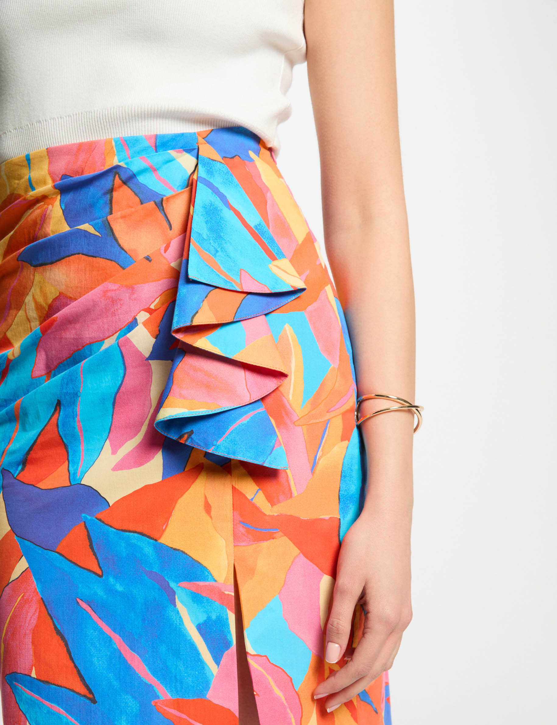 jupe ajustee imprimee multicolore femme Jupe ajustée imprimée multicolore femme