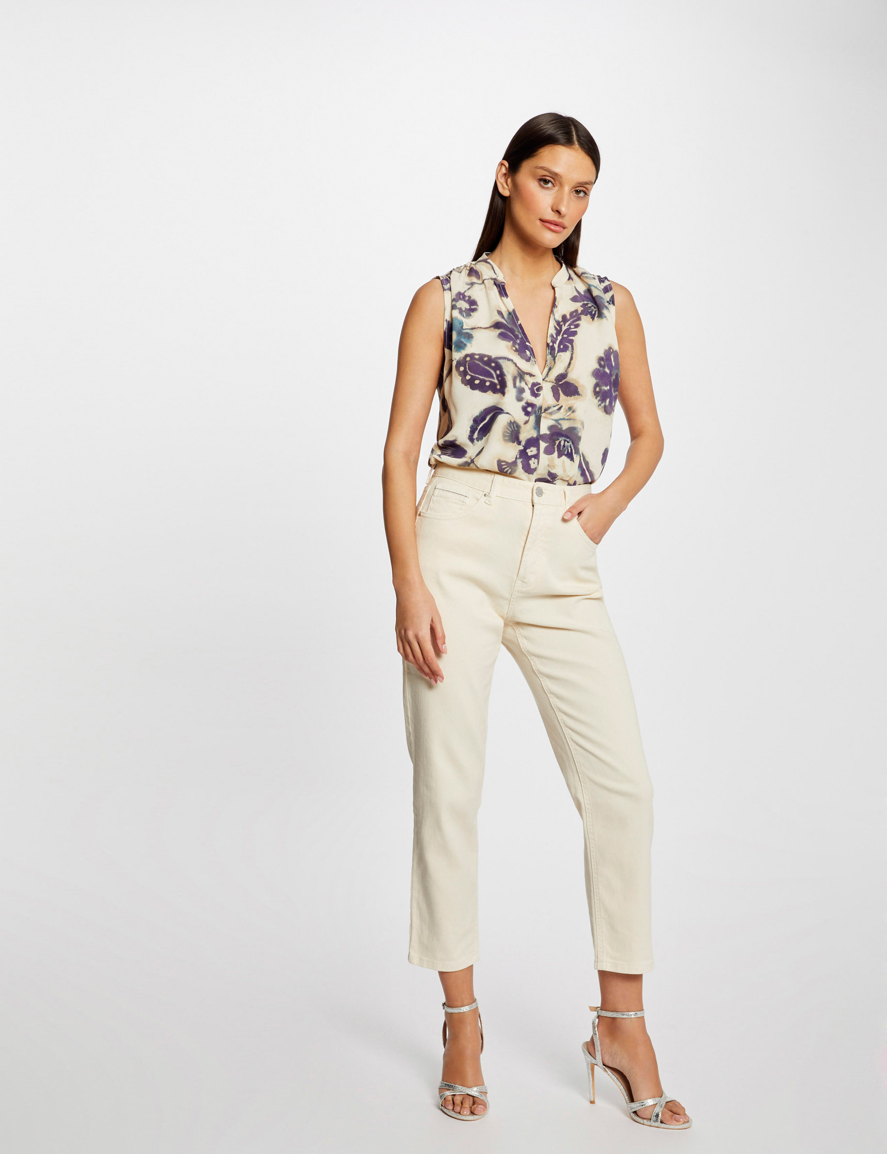 Blouse sans manches imprimé floral multico femme Blouse sans manches imprimé floral multico femme