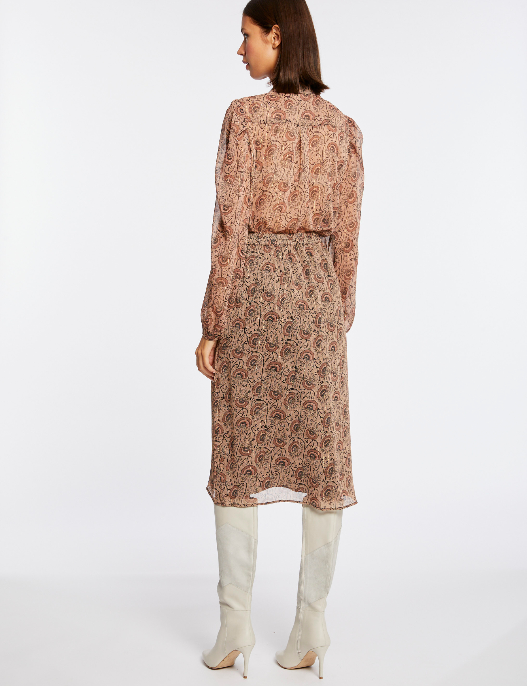 Maxi Jupe Longue Femme Per Una Pour Marks & Spencer – Taille 12 – Style Boho, Imprimé Floral, Doublée, Grise