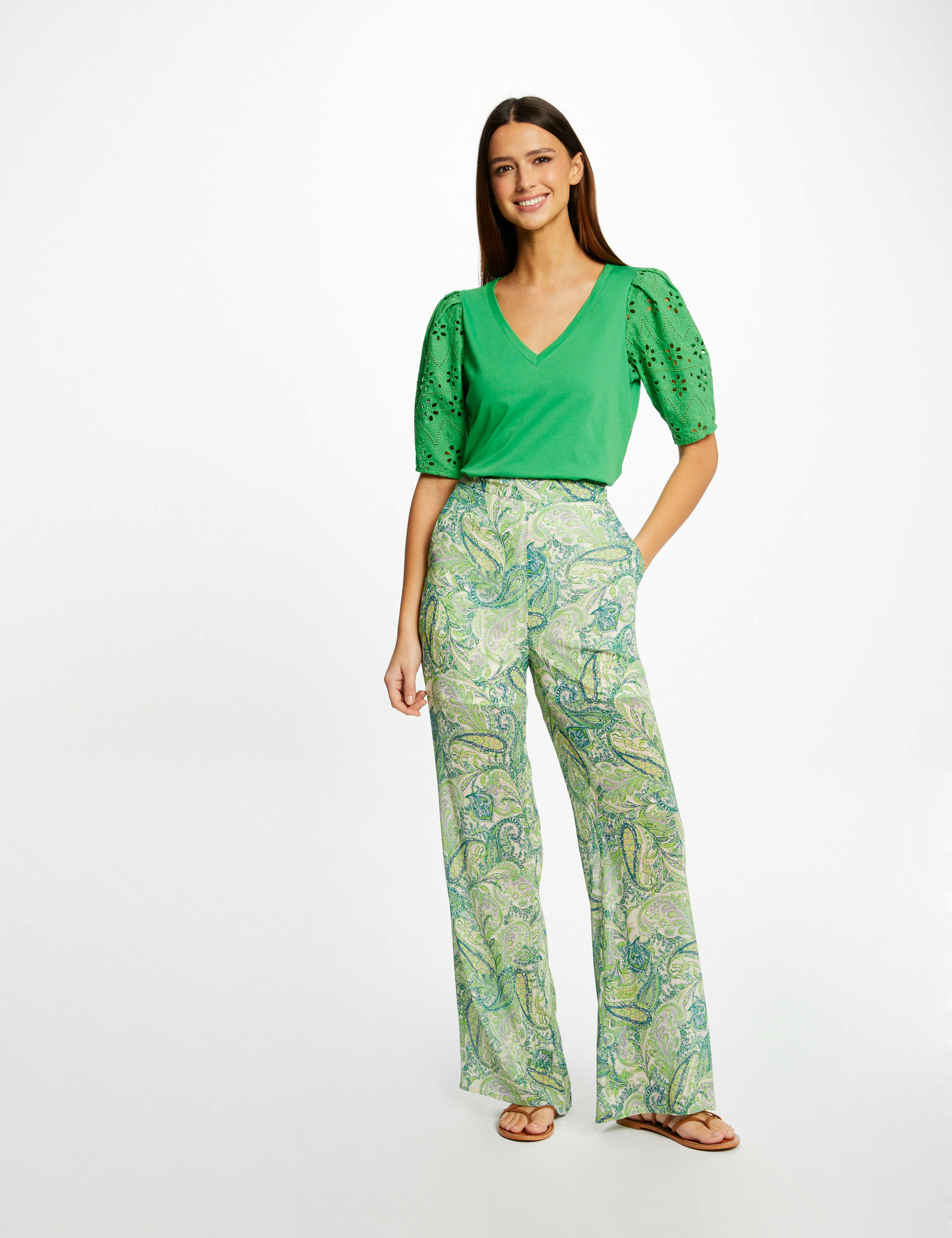 T-shirt à manches courtes vert femme T-shirt à manches courtes vert femme