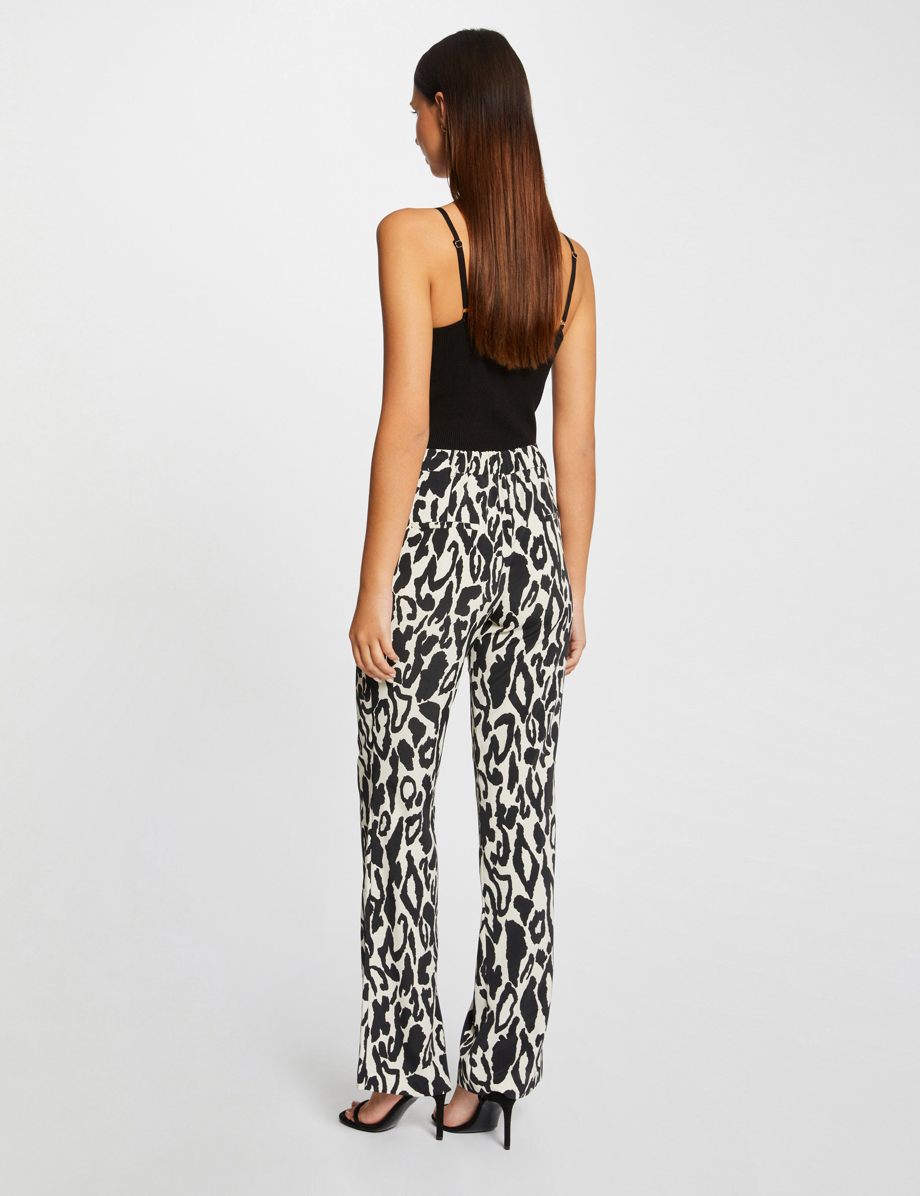 pantalon droit imprime animalier multico femme Pantalon droit imprimé animalier multico femme