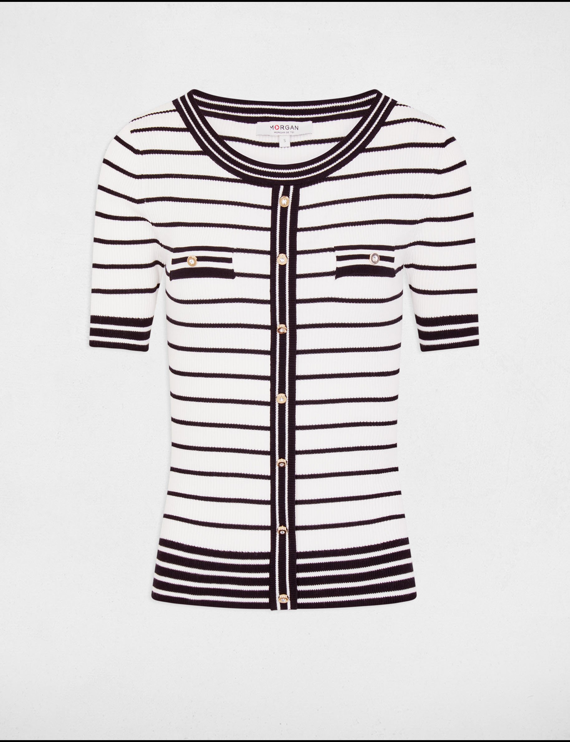 pull manches courtes raye blanc femme Pull manches courtes rayé blanc femme