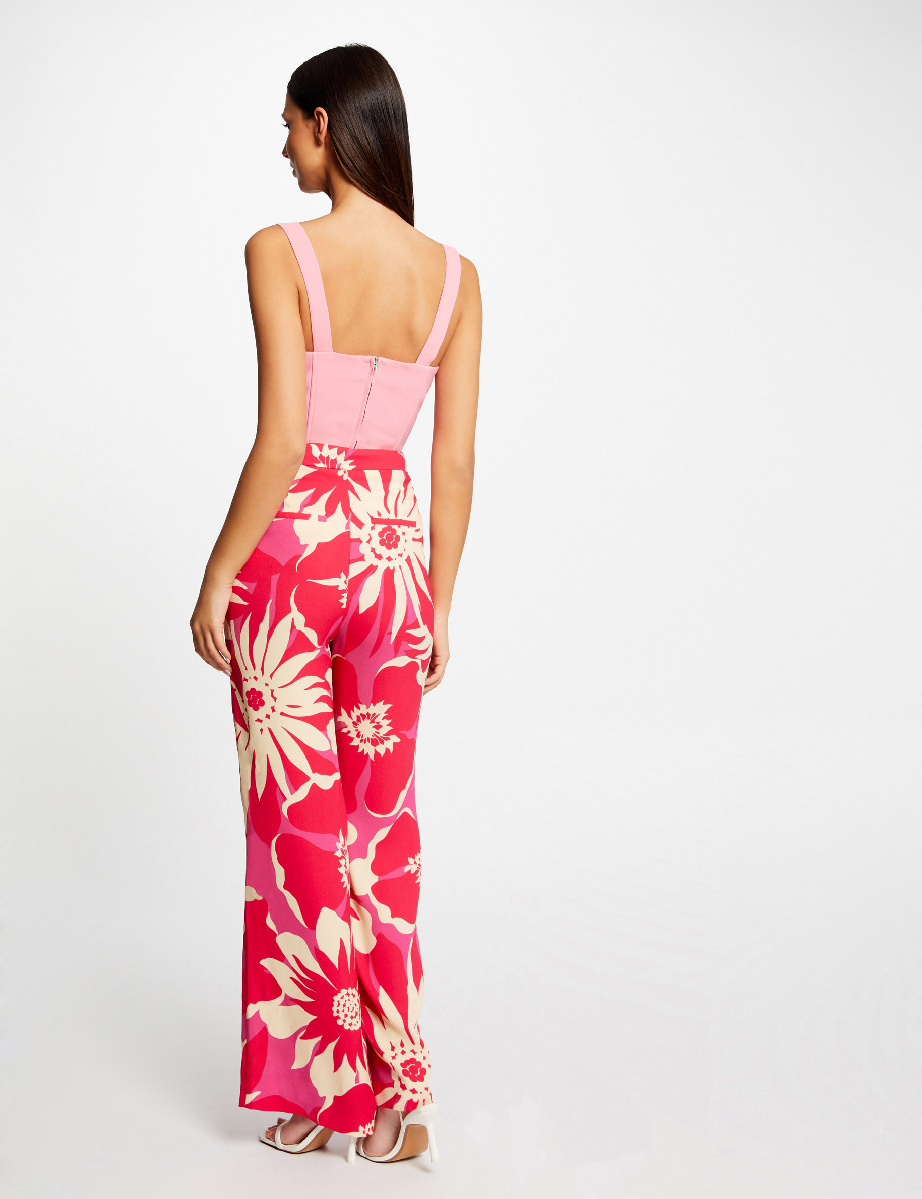 Bustier bretelles larges rose clair femme