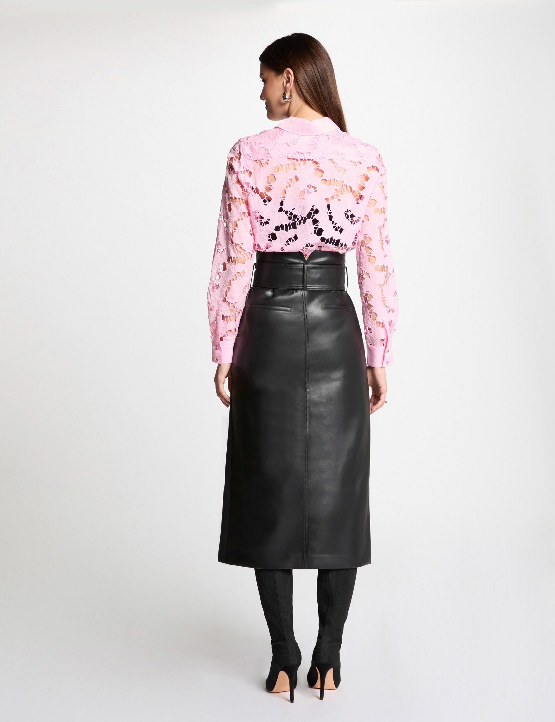 Jupe Longue Simili Cuir Noir Femme Morgan Jupe Longue Simili Cuir Noir Femme Morgan