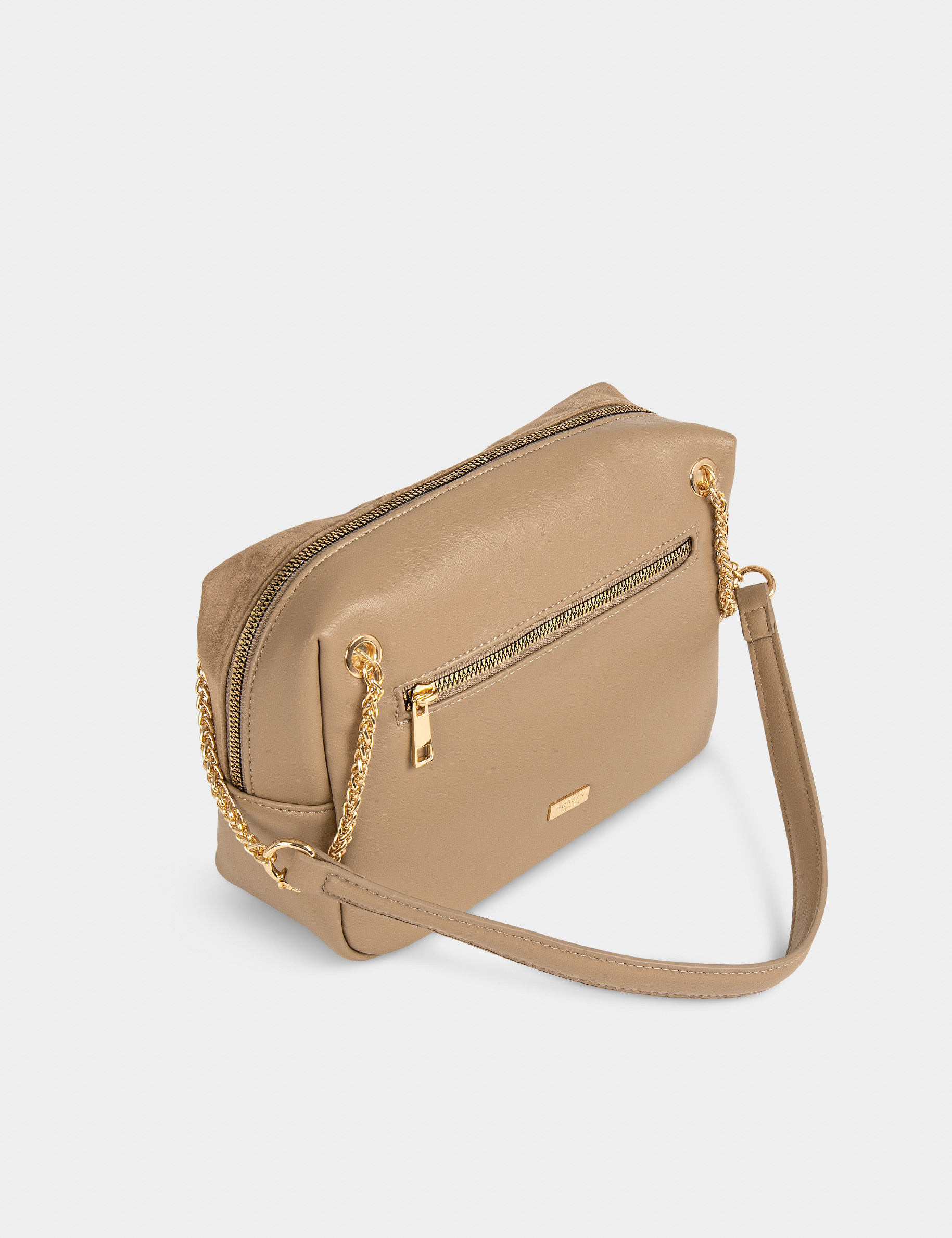 Sac rectangulaire porté-épaule beige femme Sac rectangulaire porté-épaule beige femme