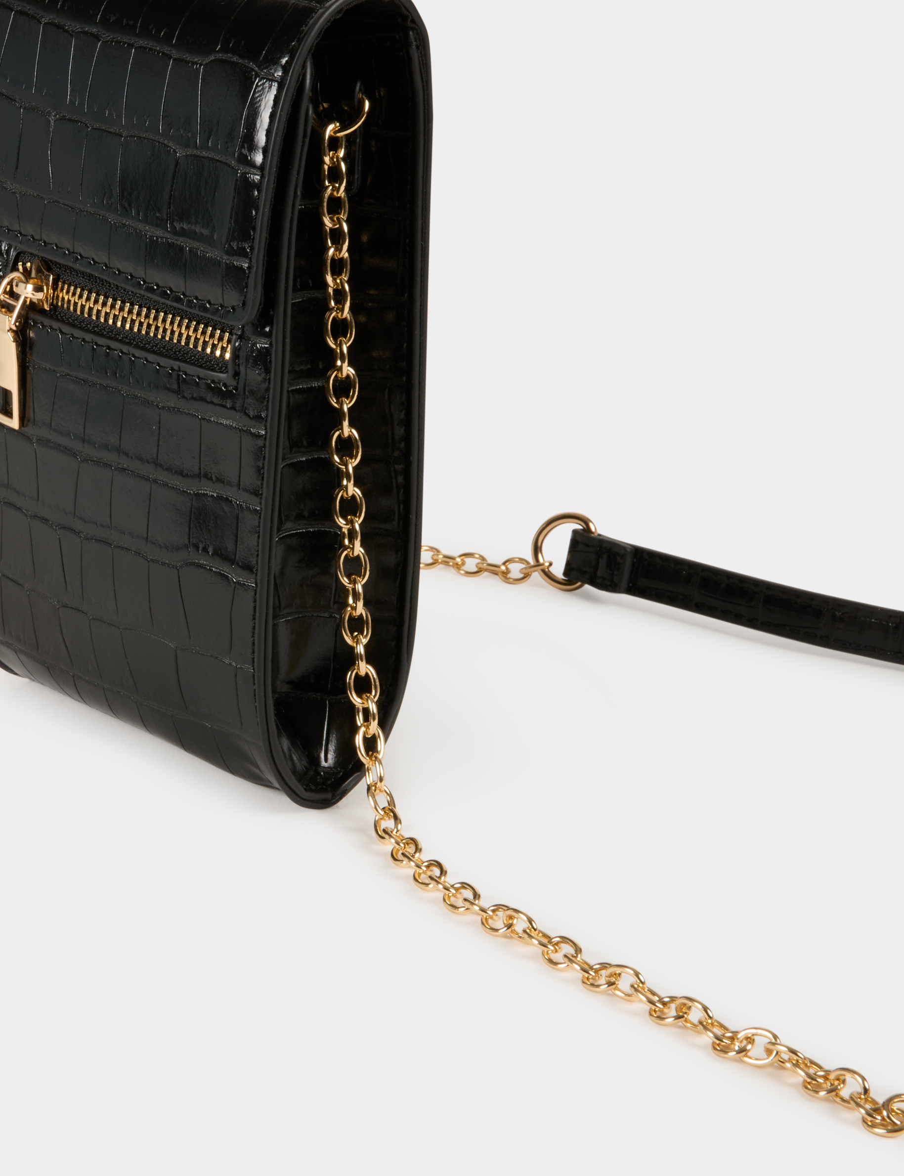 pochette telephone croco noir femme Pochette téléphone croco noir femme