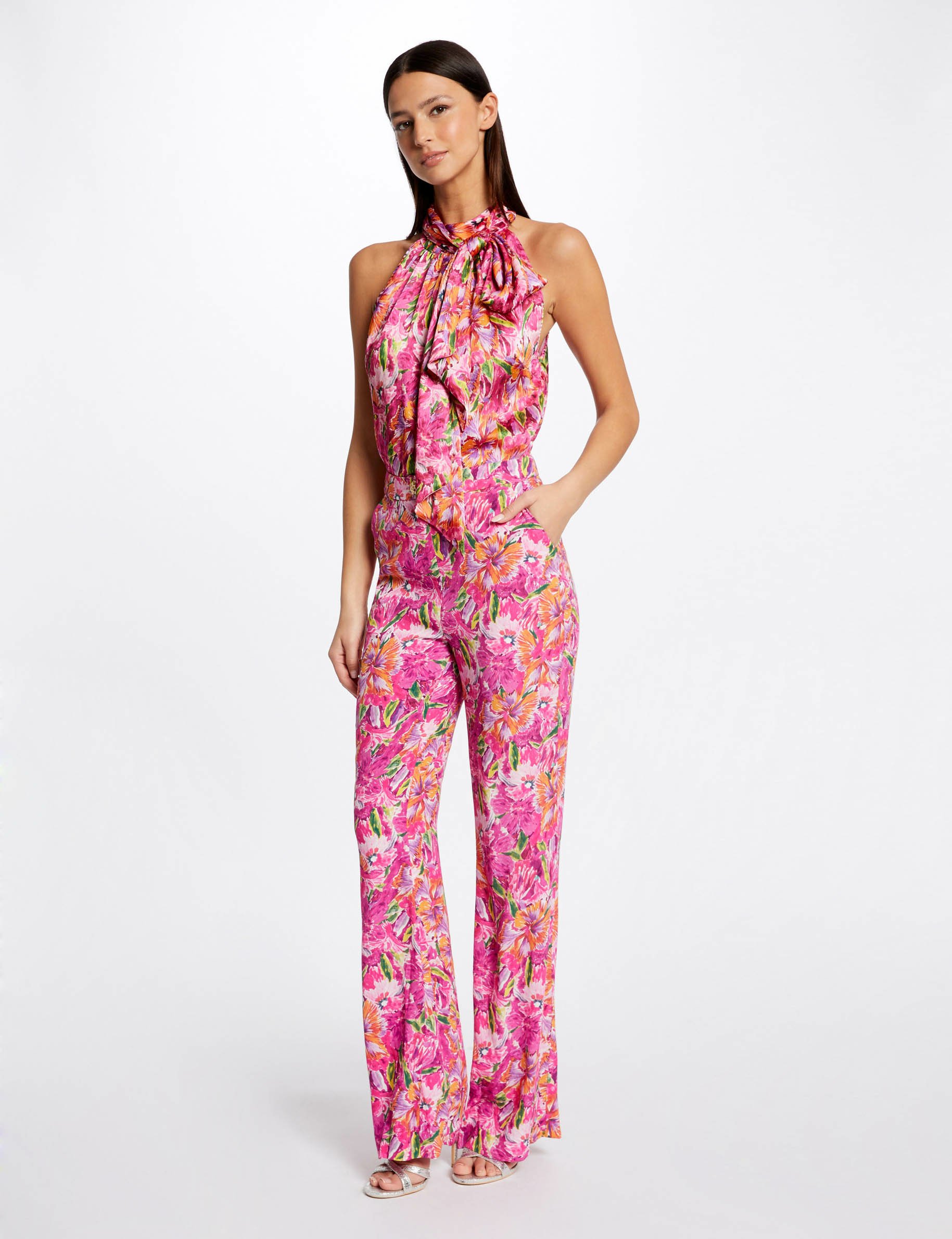 Blouse col lavallière imprimé floral multico femme Blouse col lavallière imprimé floral multico femme