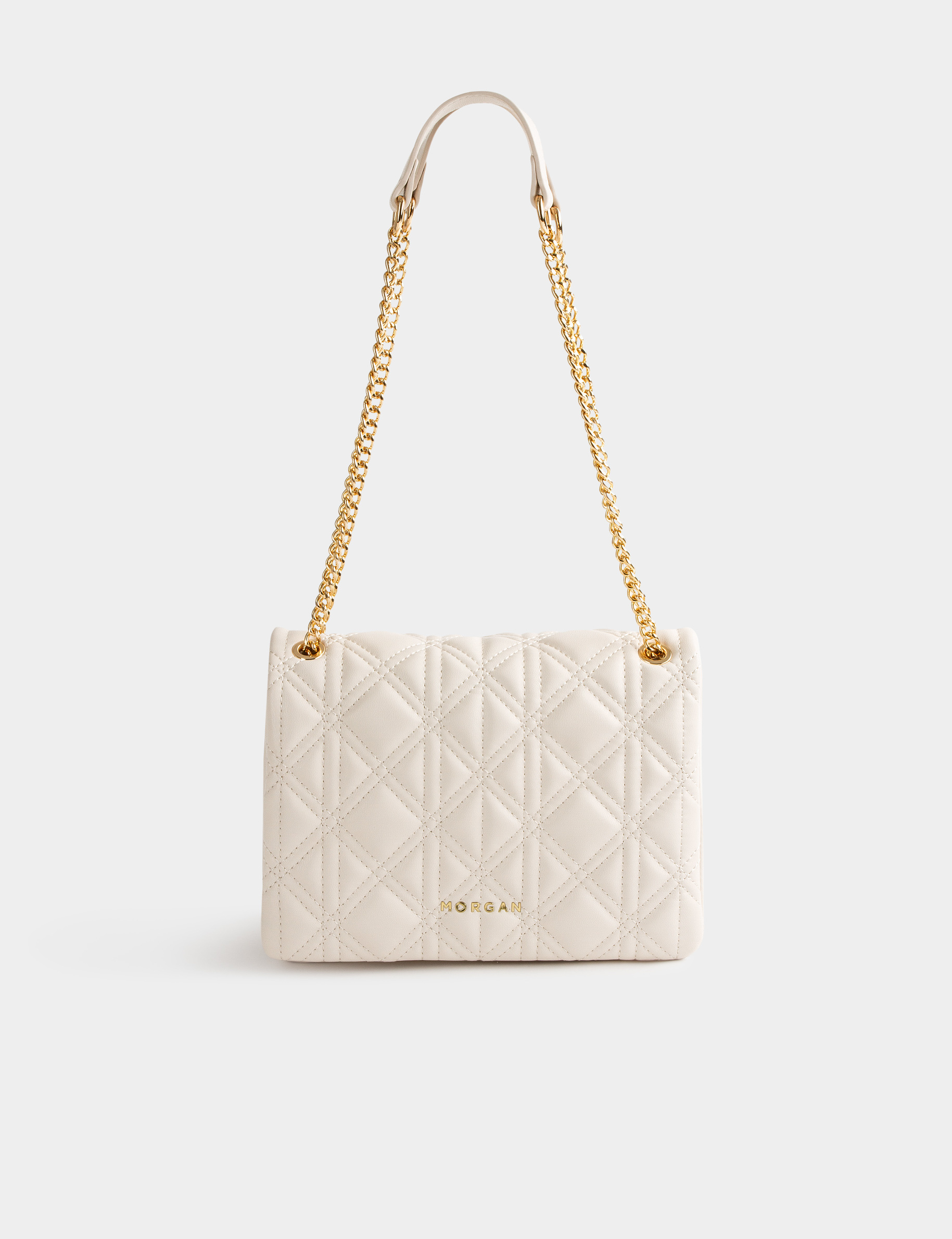 Sac pochette matelassé ivoire femme Sac pochette matelassé ivoire femme