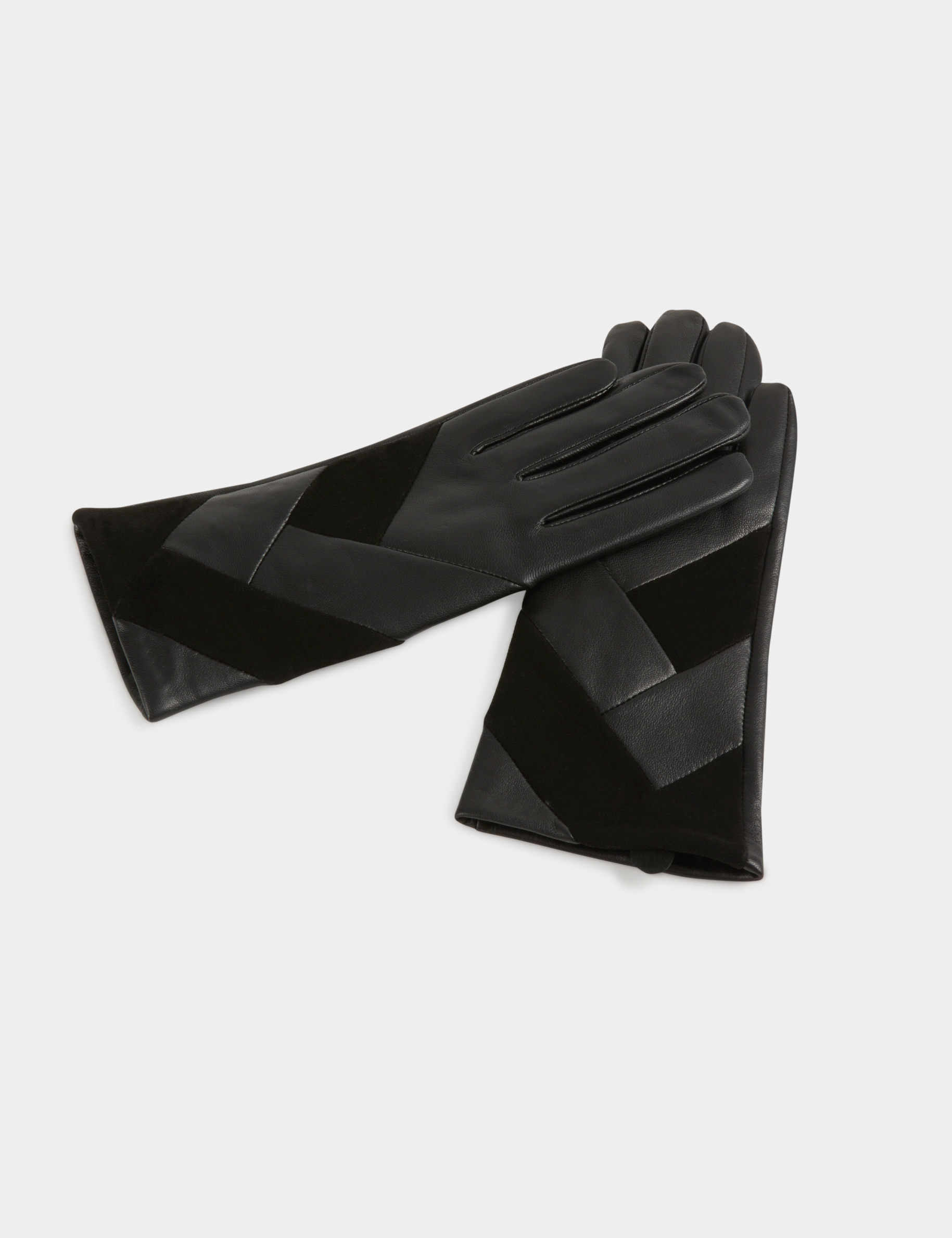 gants en cuir noir femme Gants en cuir noir femme