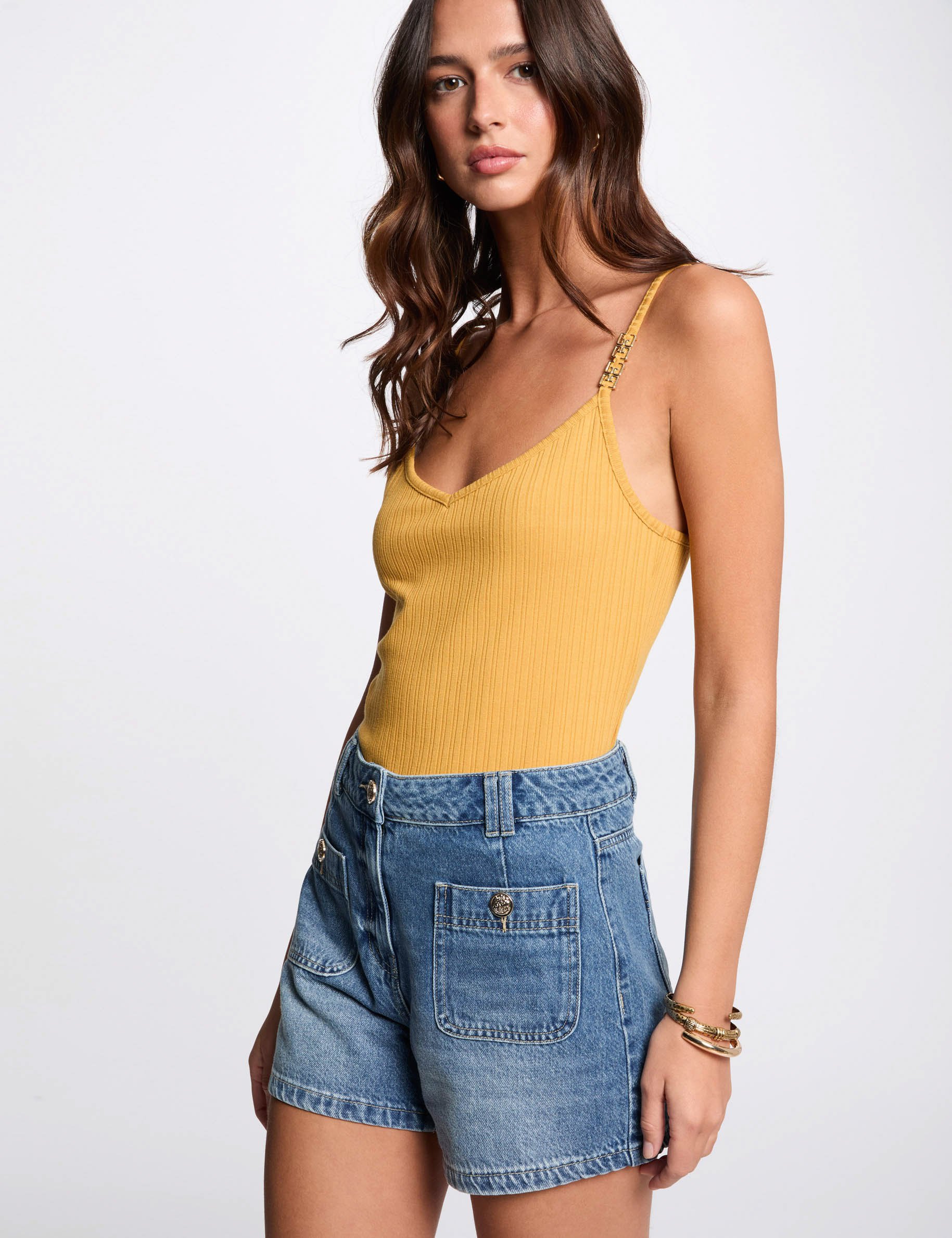 short slim en jean denim stone femme Short slim en jean denim stone femme