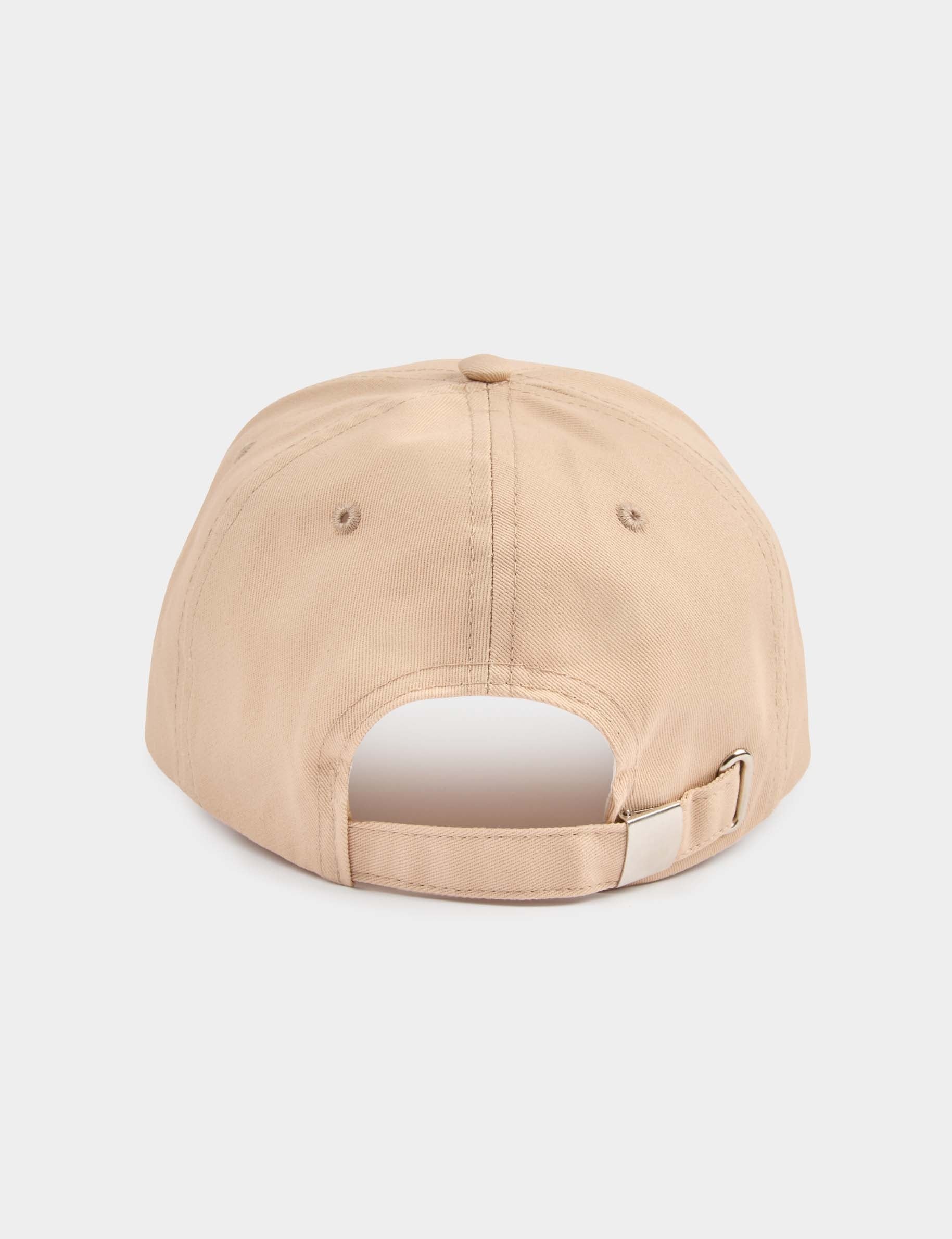 Casquette brod&eacute;e beige femme