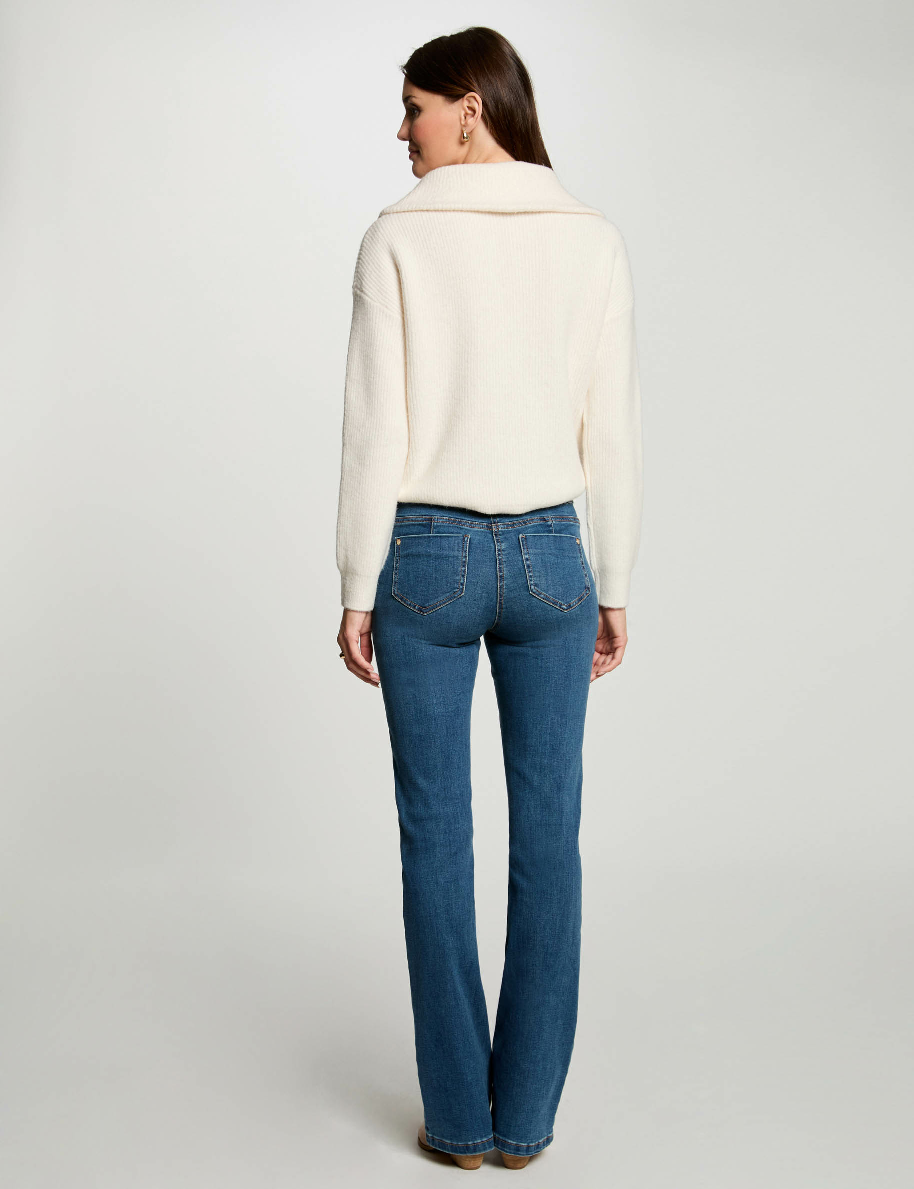 pull col camionneur ivoire femme Pull col camionneur ivoire femme