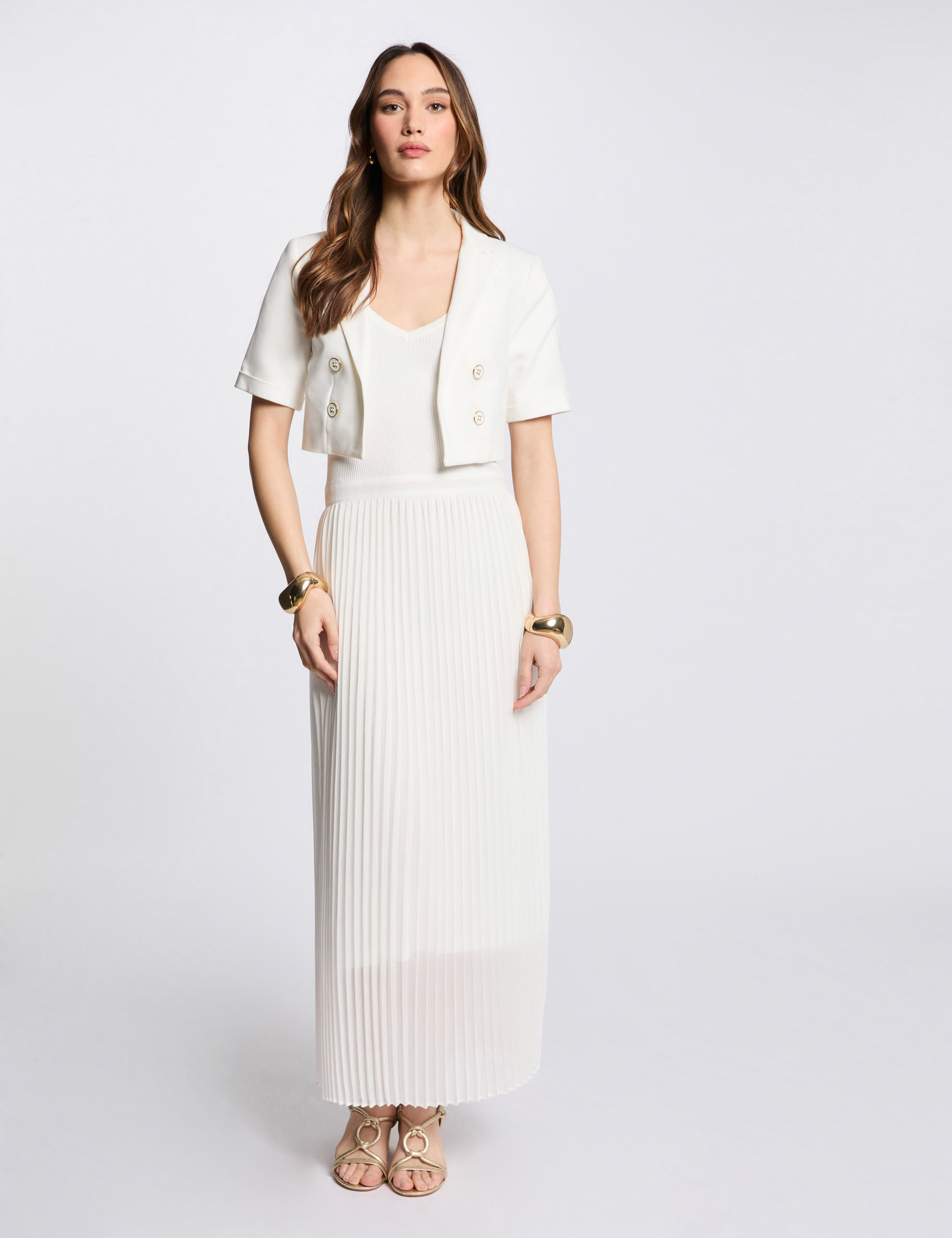 bolero manches courtes blanc femme Boléro manches courtes blanc femme