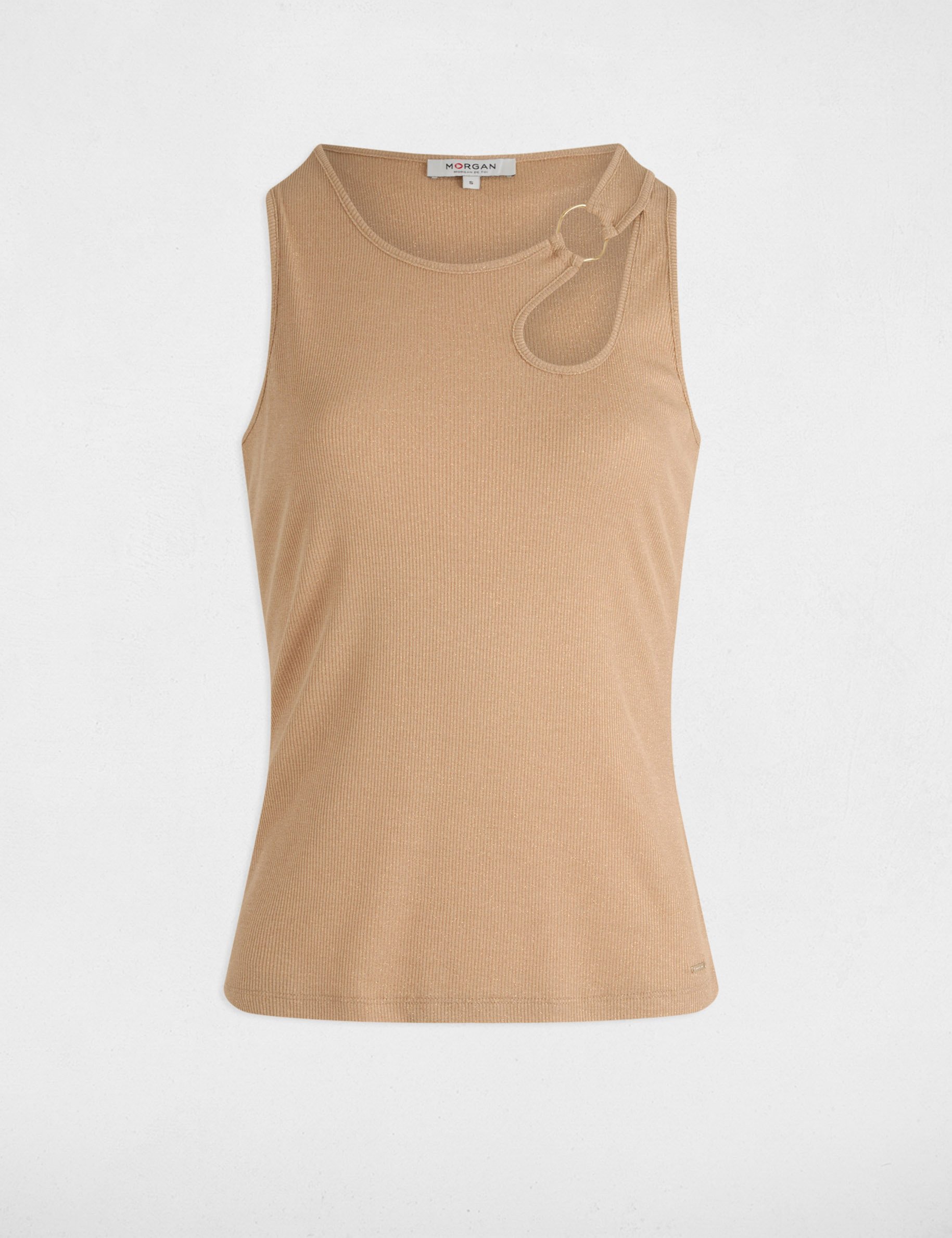 Débardeur sans manches marron clair femme