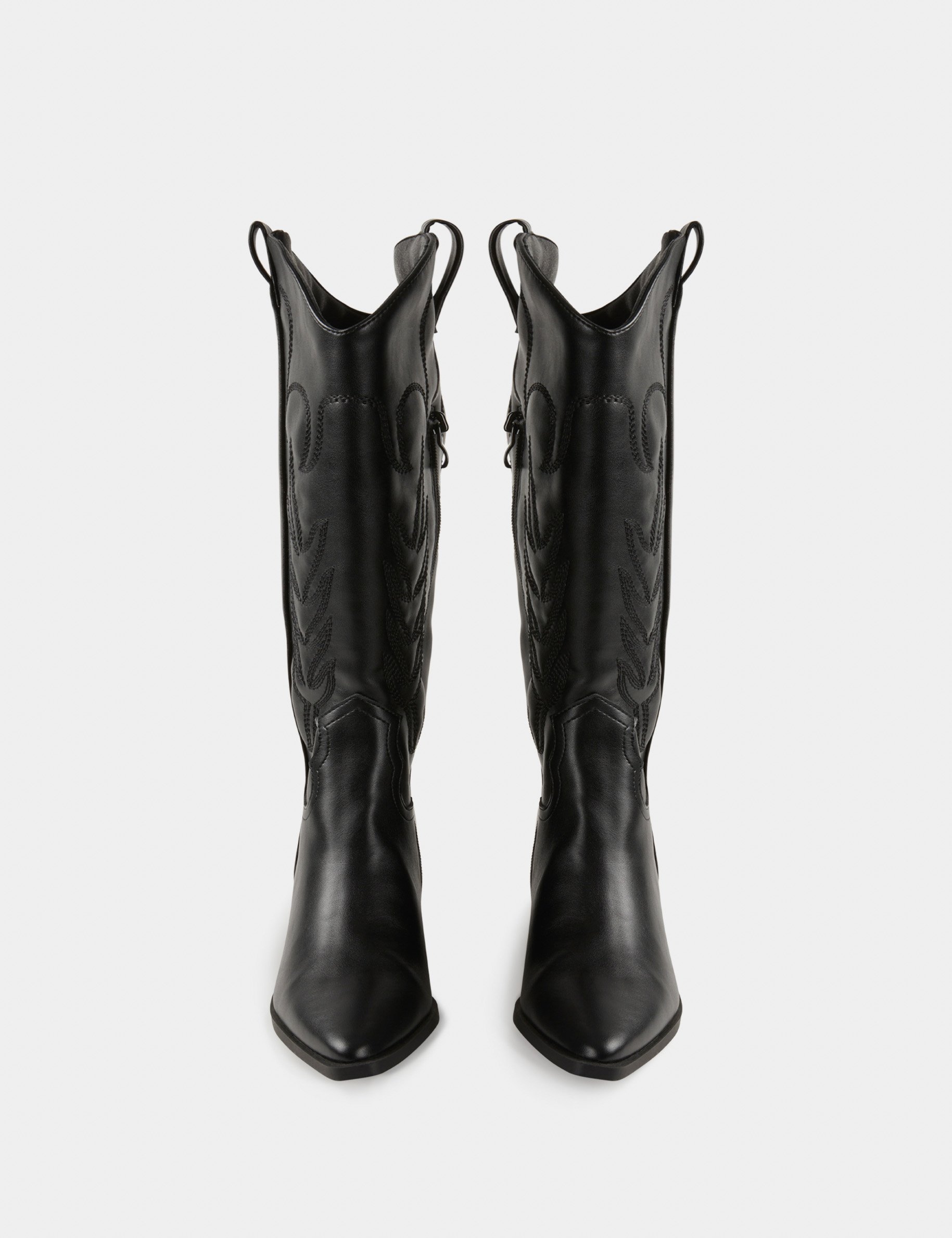 Bottes western zippées noir femme