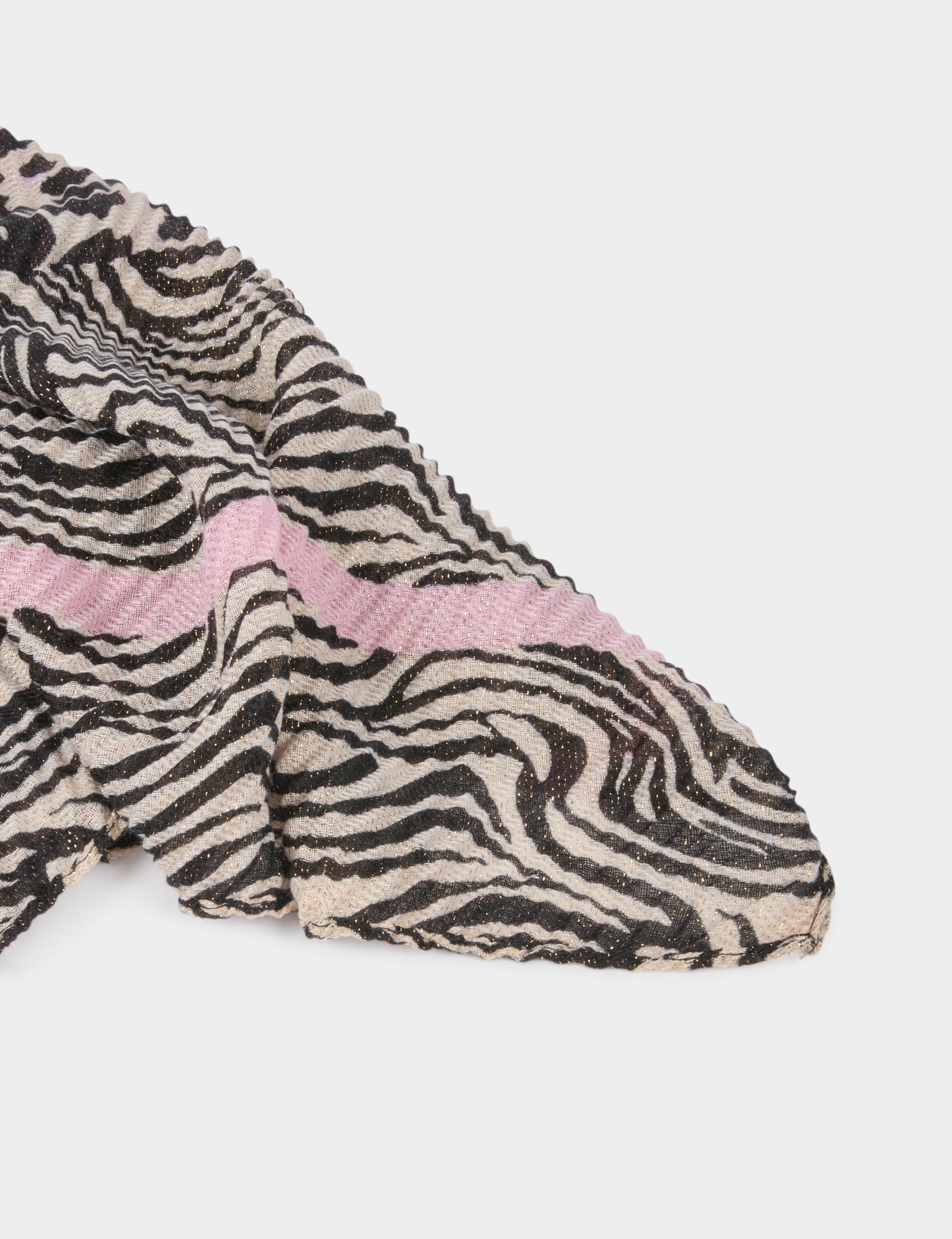 Foulard pliss&eacute; m&eacute;tallis&eacute; multicolore femme