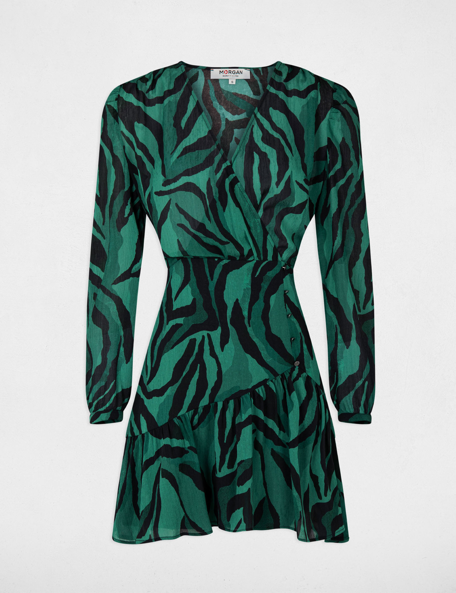 Robe trapèze imprimé animalier multico femme