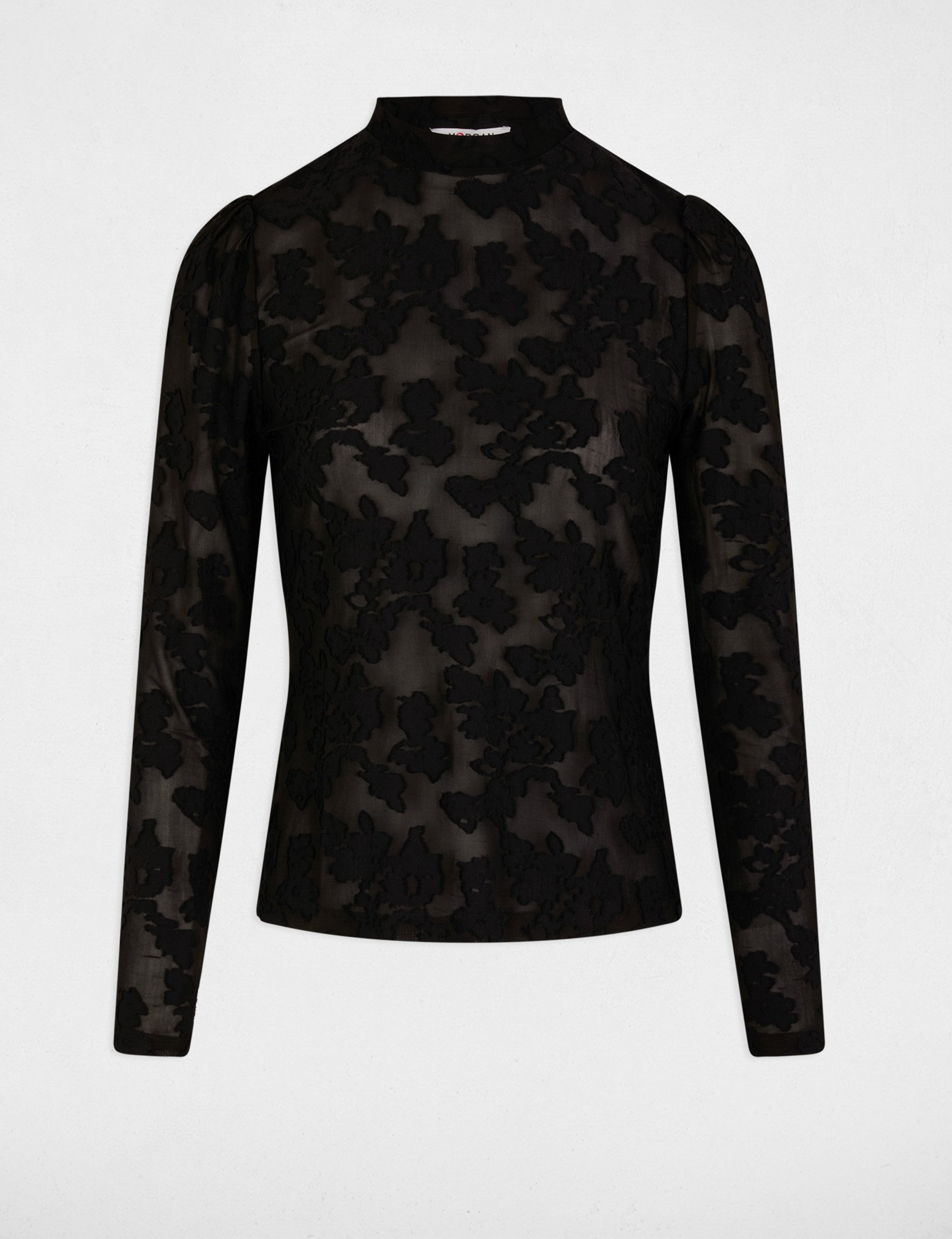 t shirt manches longues noir femme T-shirt manches longues noir femme
