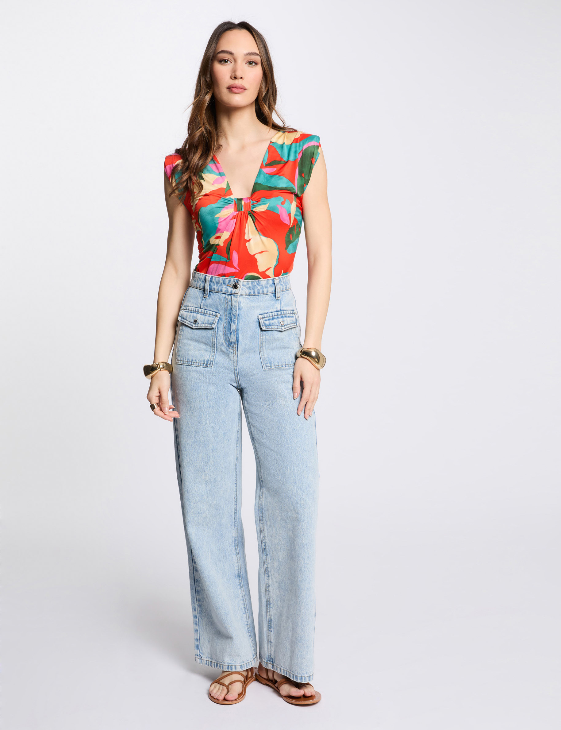 debardeur sans manches multicolore femme Débardeur sans manches multicolore femme
