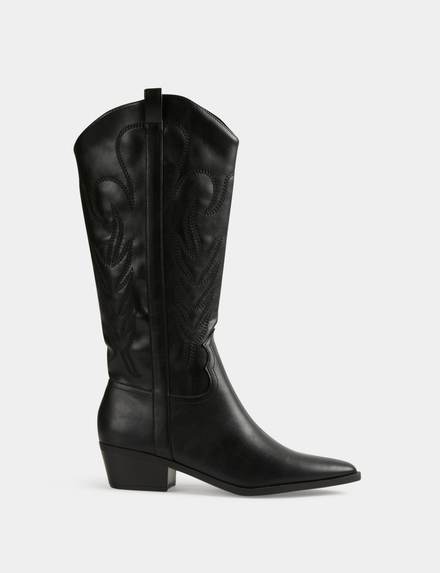 Bottes western zippées noir femme