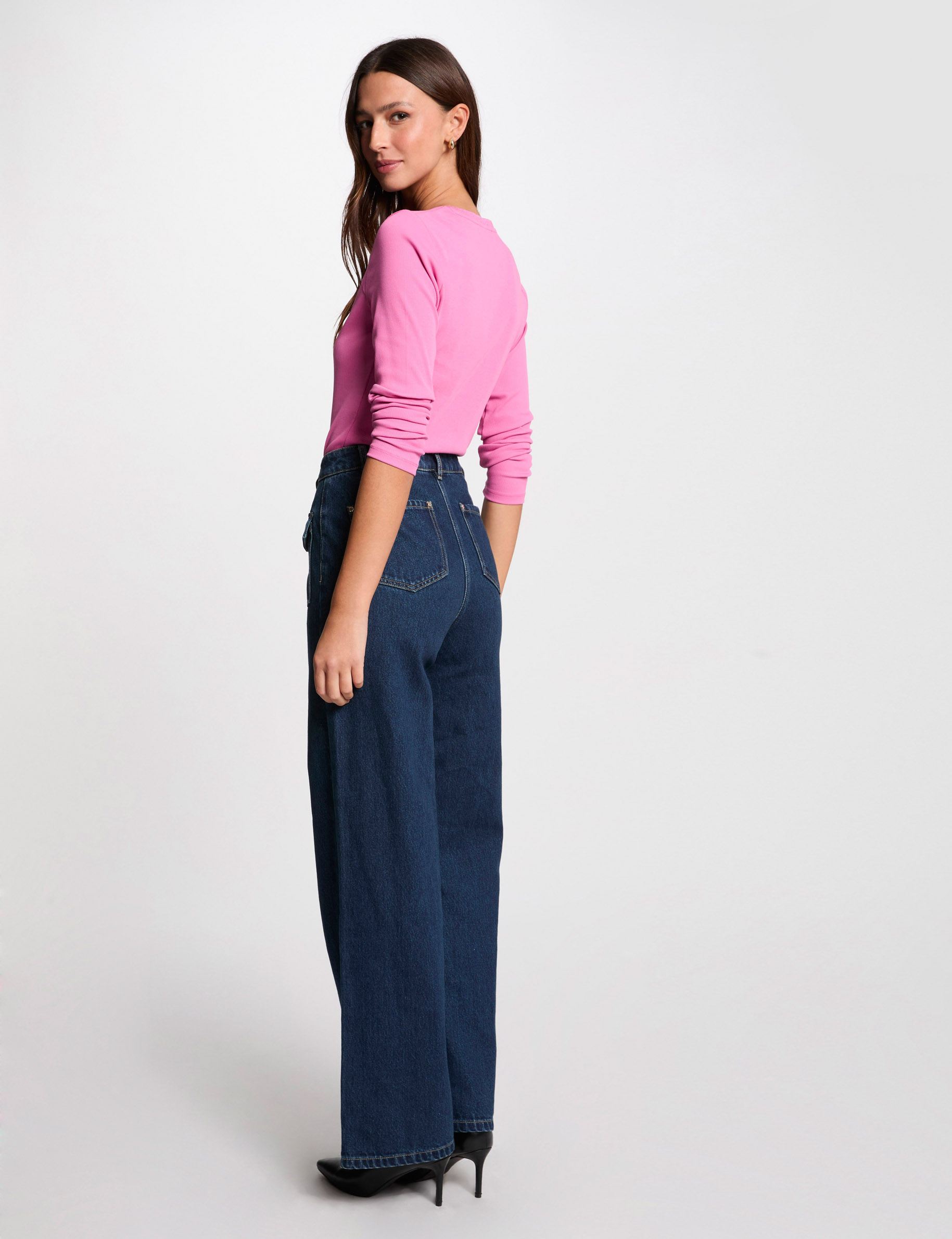 t shirt manches longues rose femme T-shirt manches longues rose femme