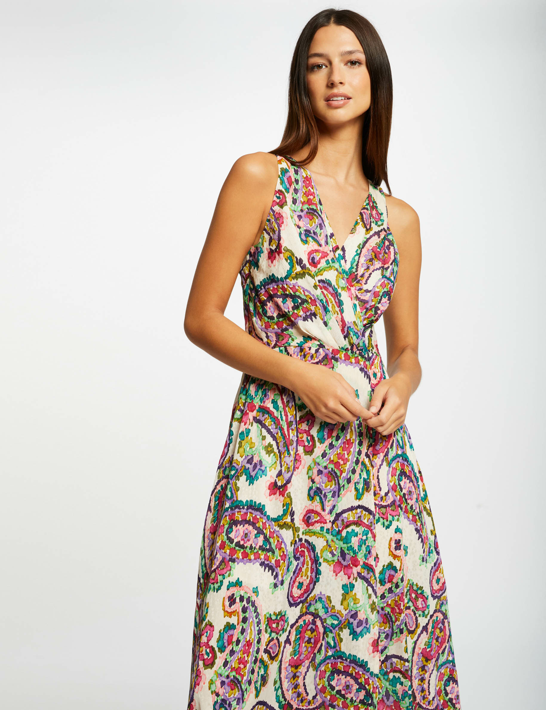 Robe longue online morgan imprimé