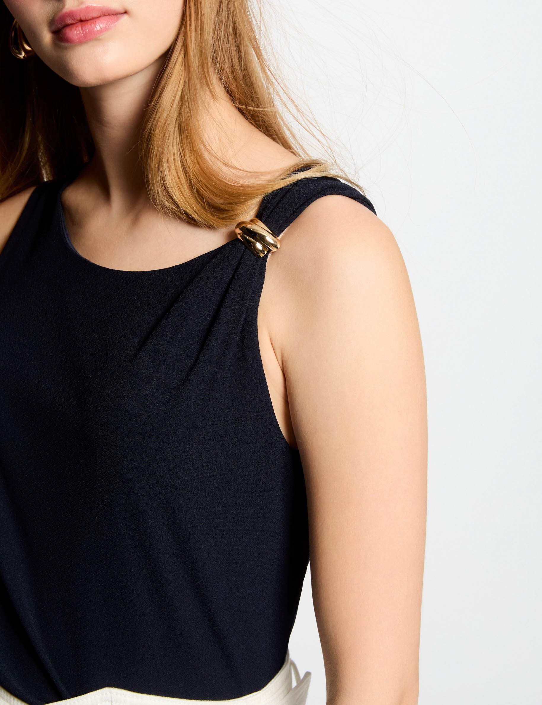 Débardeur sans manches bleu marine femme Morgan