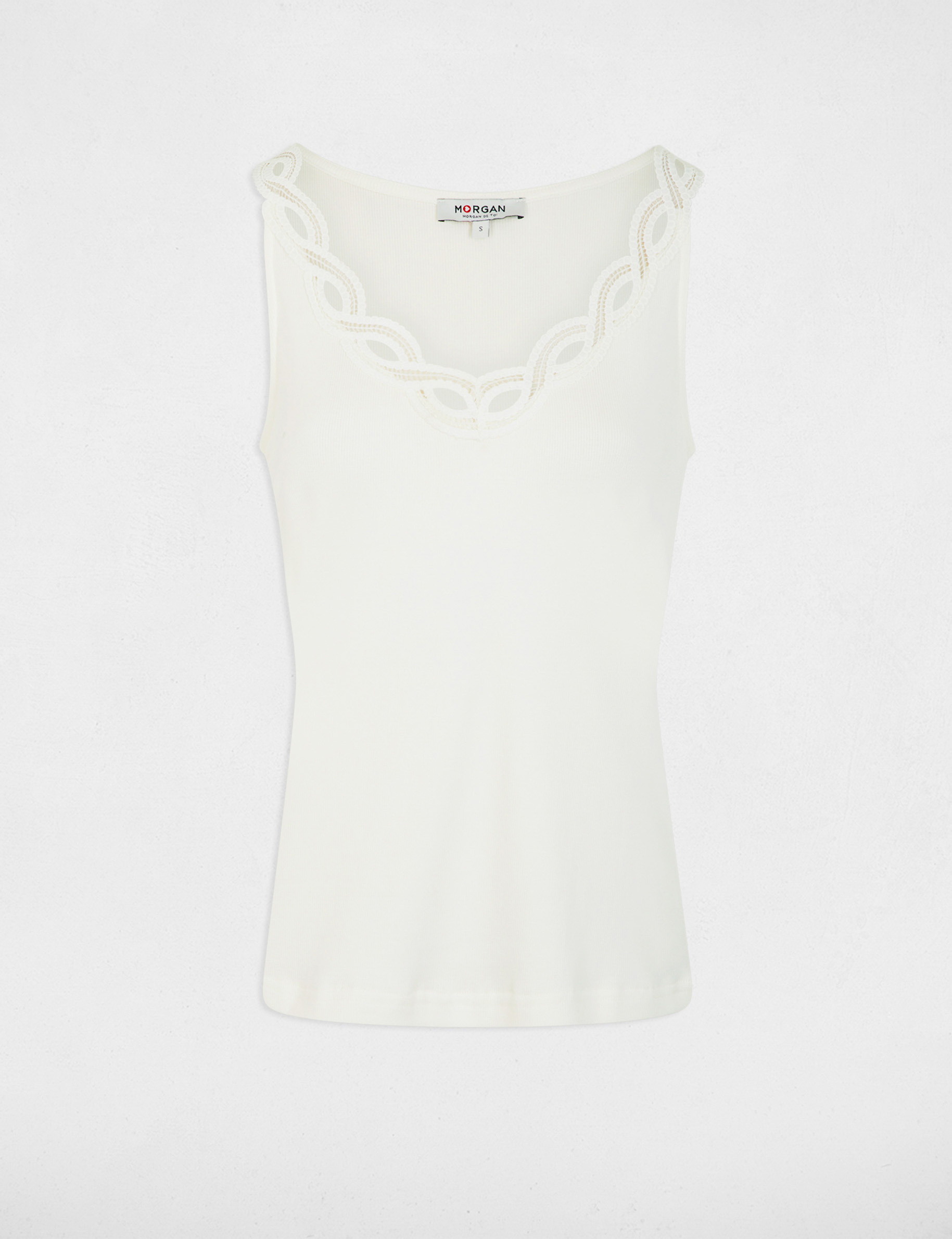 D&eacute;bardeur cintr&eacute; col v blanc femme