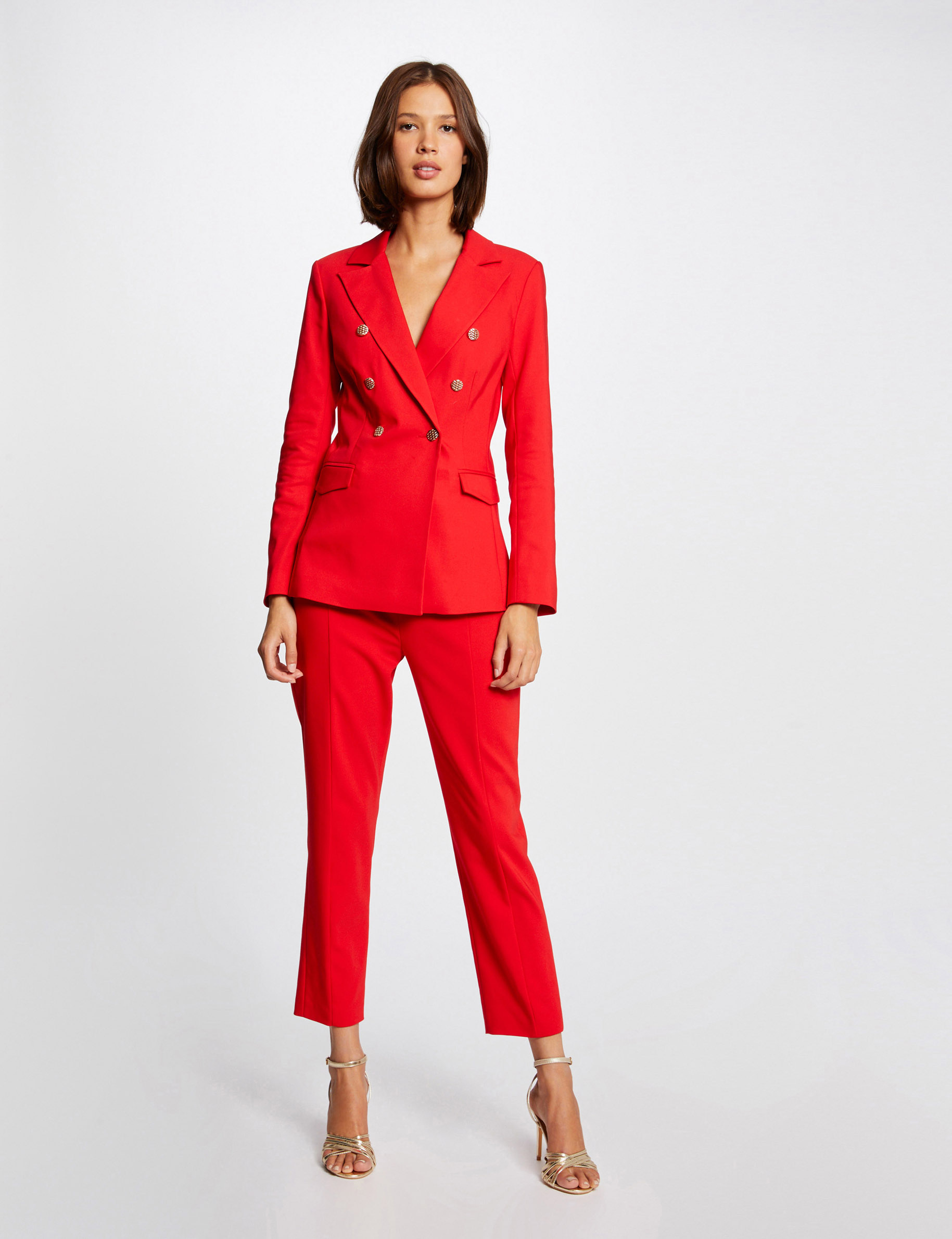 veste costard rouge femme