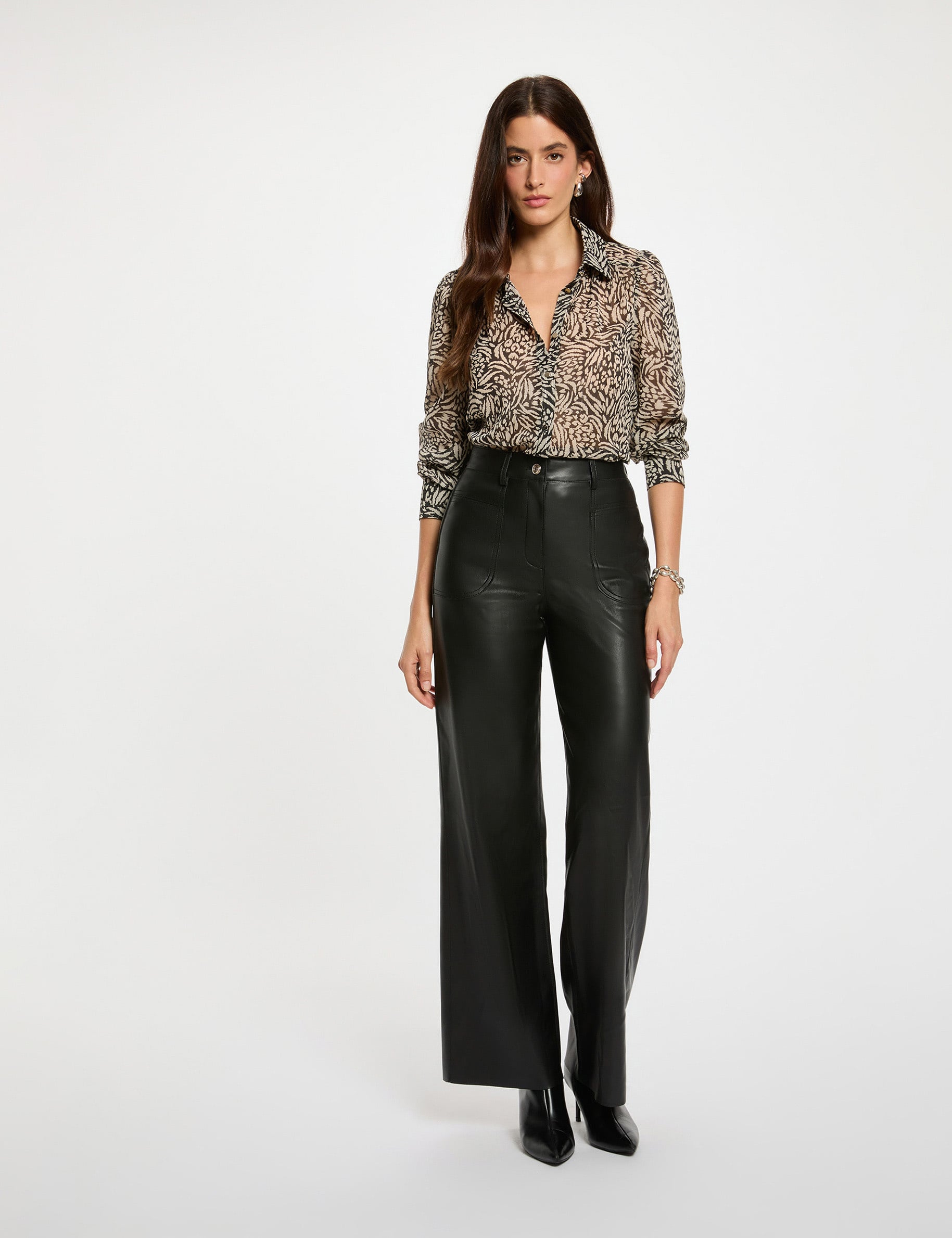 Chemisier Fluide Imprimé Animalier C&A - Taille 44 - Polyester/élasthanne - Manches 3/4 - Neuf Avec étiquettes