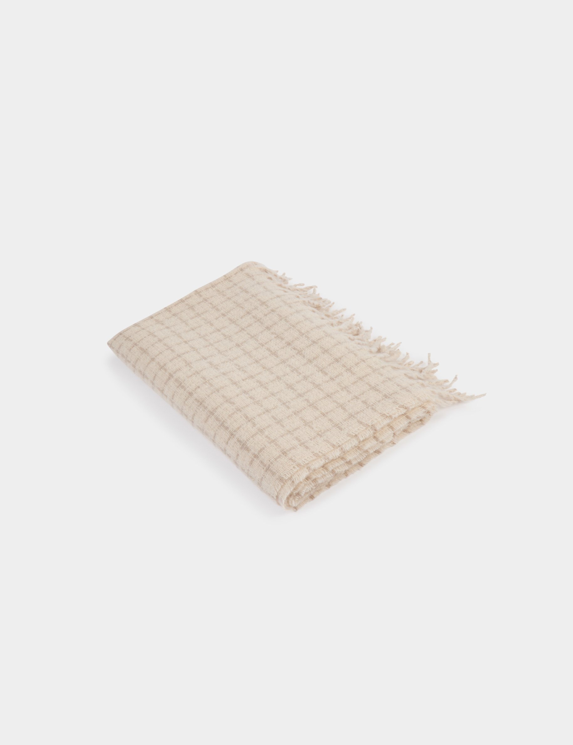 echarpe a carreaux ivoire femme Écharpe à carreaux ivoire femme