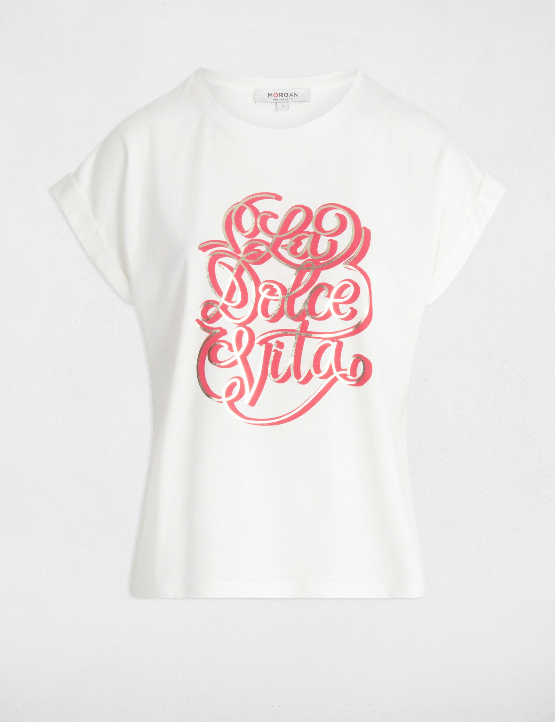 t shirt a inscription blanc femme T-shirt à inscription blanc femme