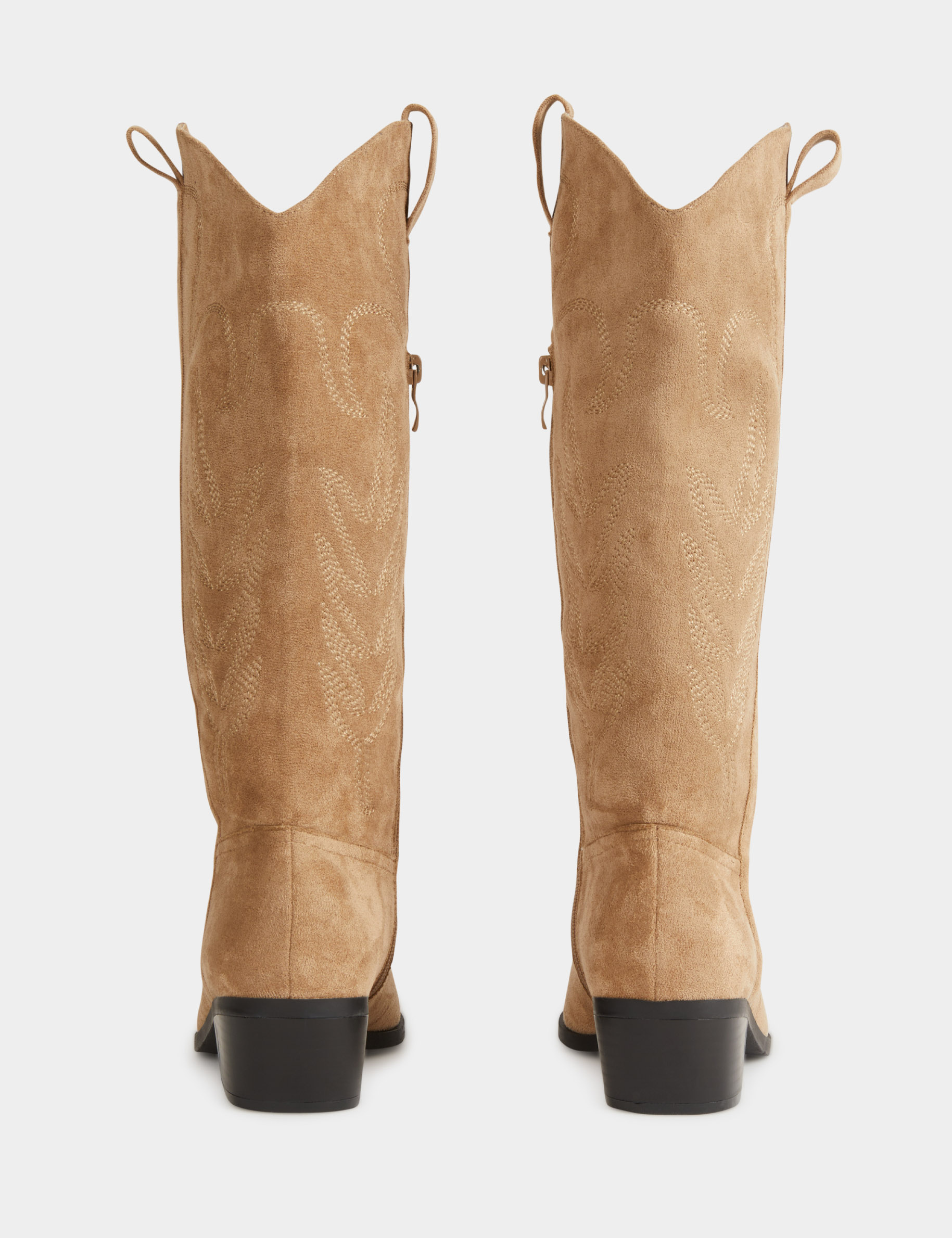 bottines western a talons sable femme Bottines western à talons sable femme
