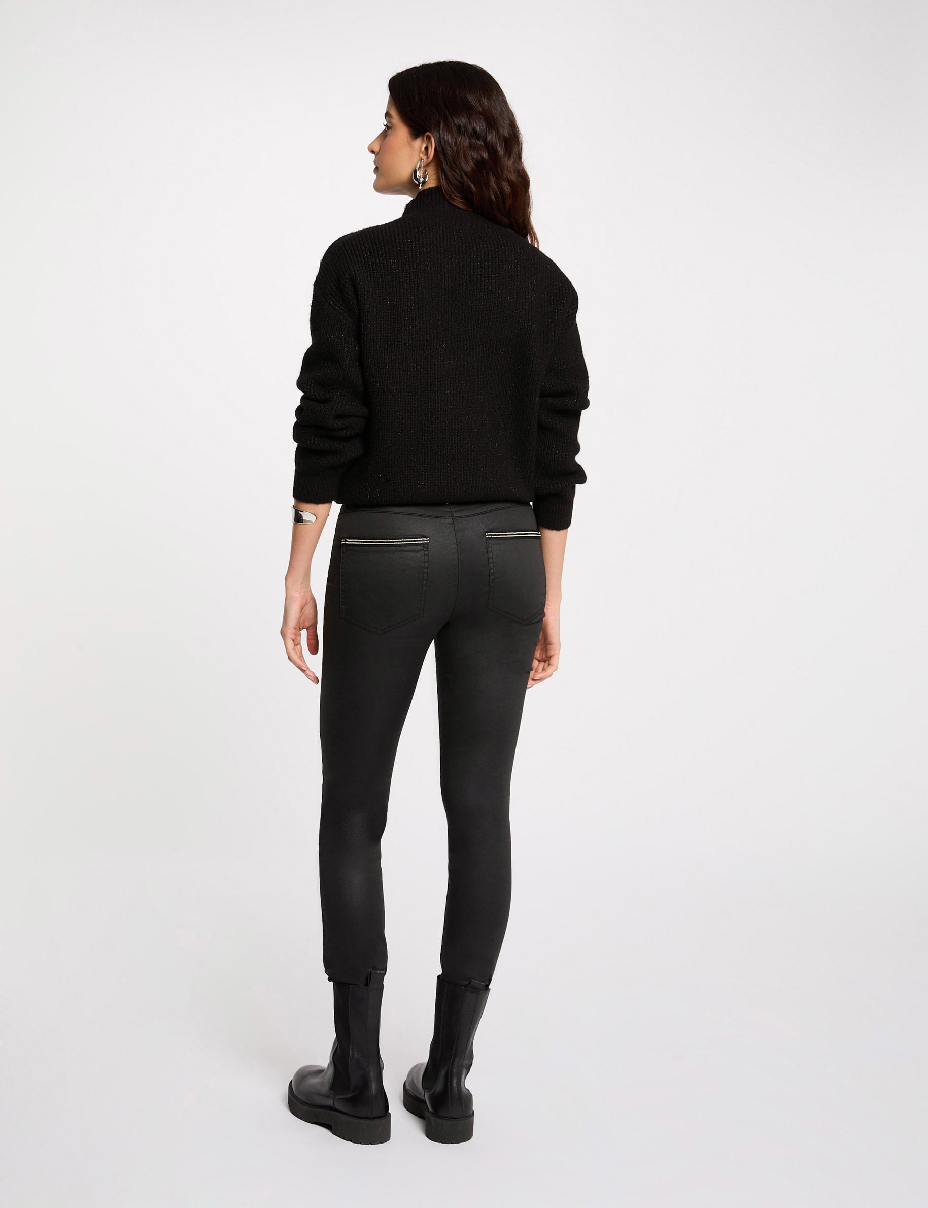 Pantalon Noir Slim - Taille 36 Femme | Occasion Très Bon État, Peu Porté