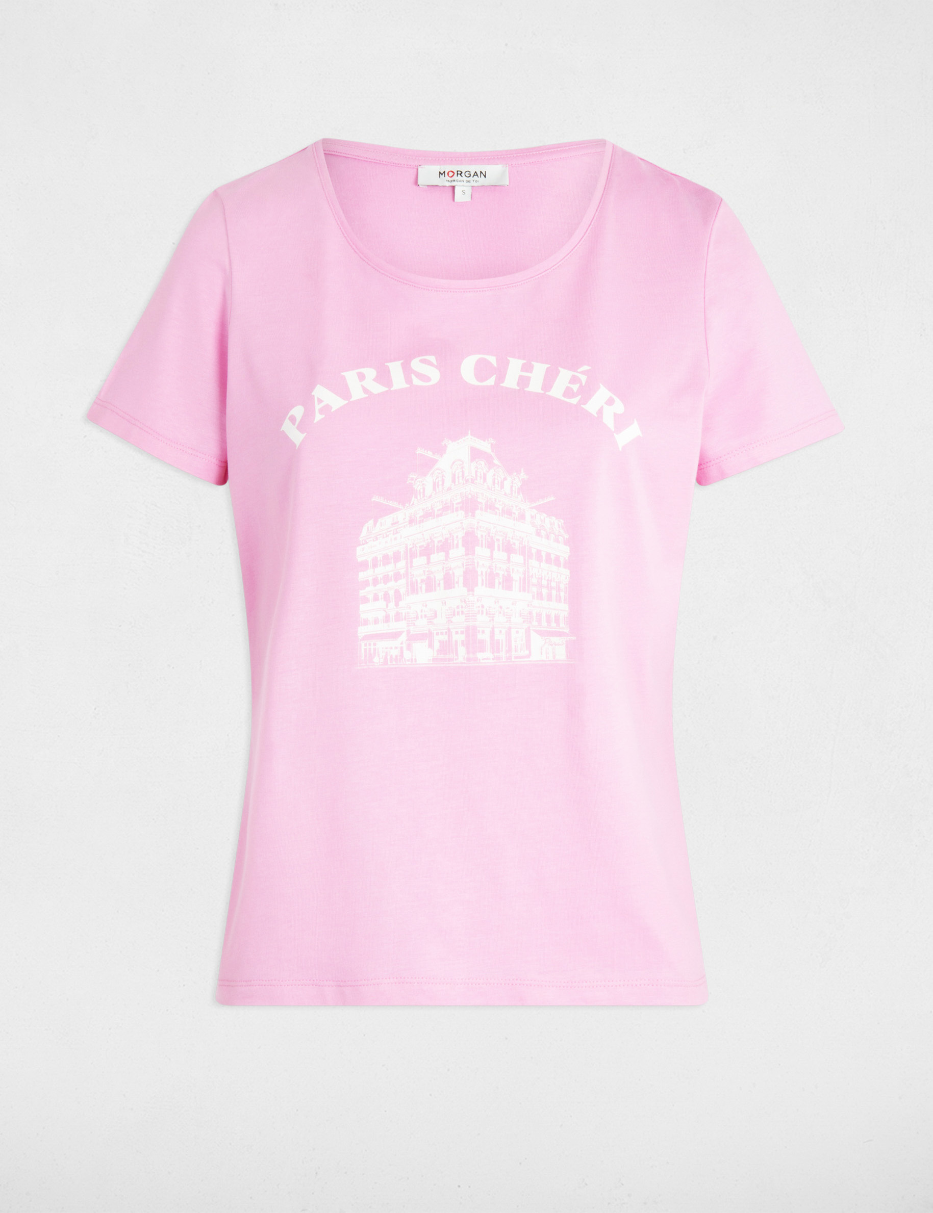 t shirt a inscription rose femme T-shirt à inscription rose femme