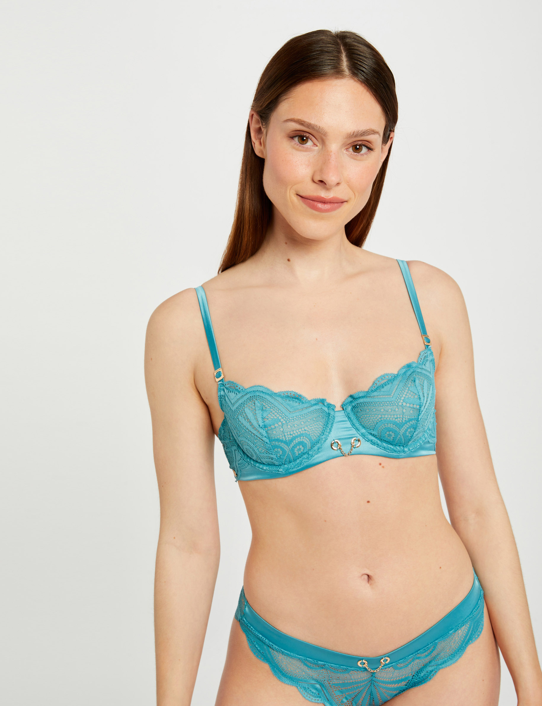 Soutien-gorge armatures bleu femme