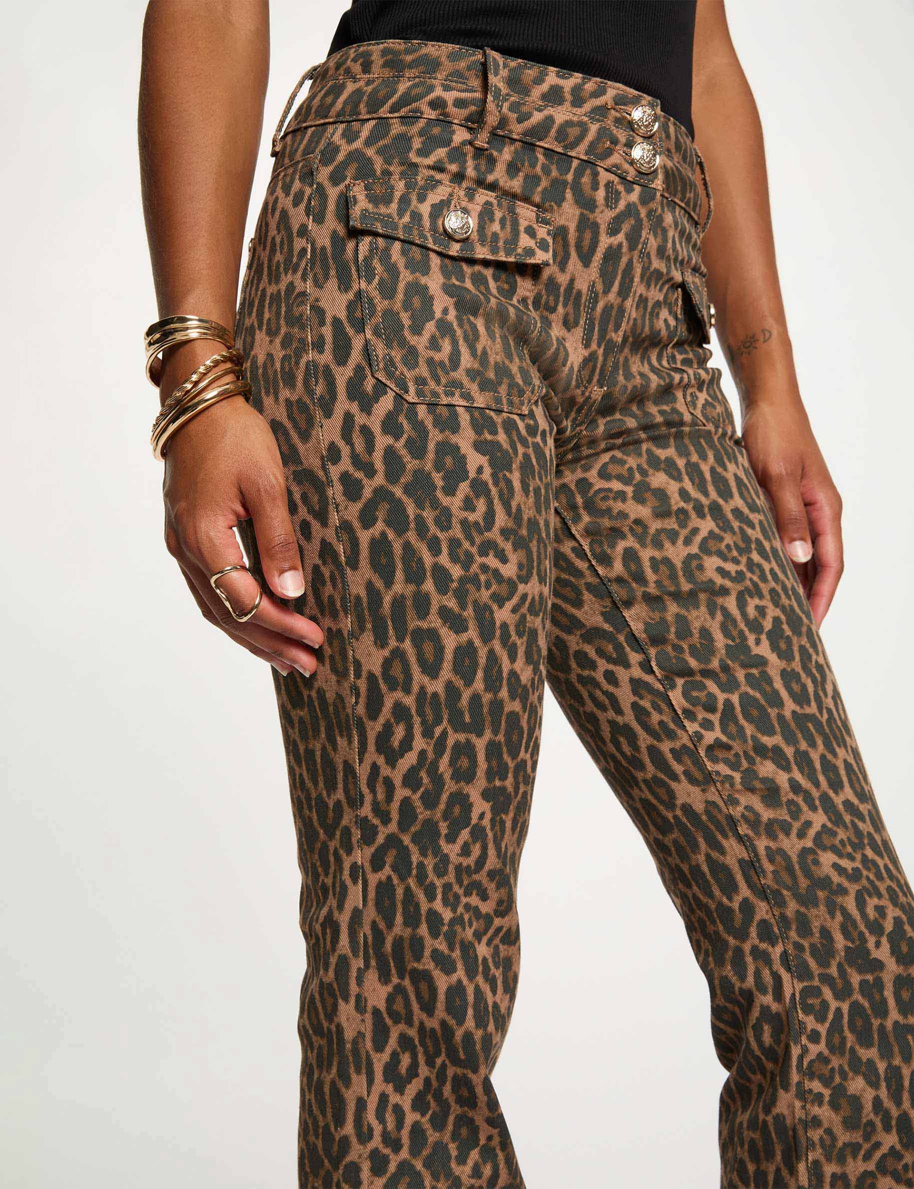 Jean bootcut taille haute multicolore femme Morgan