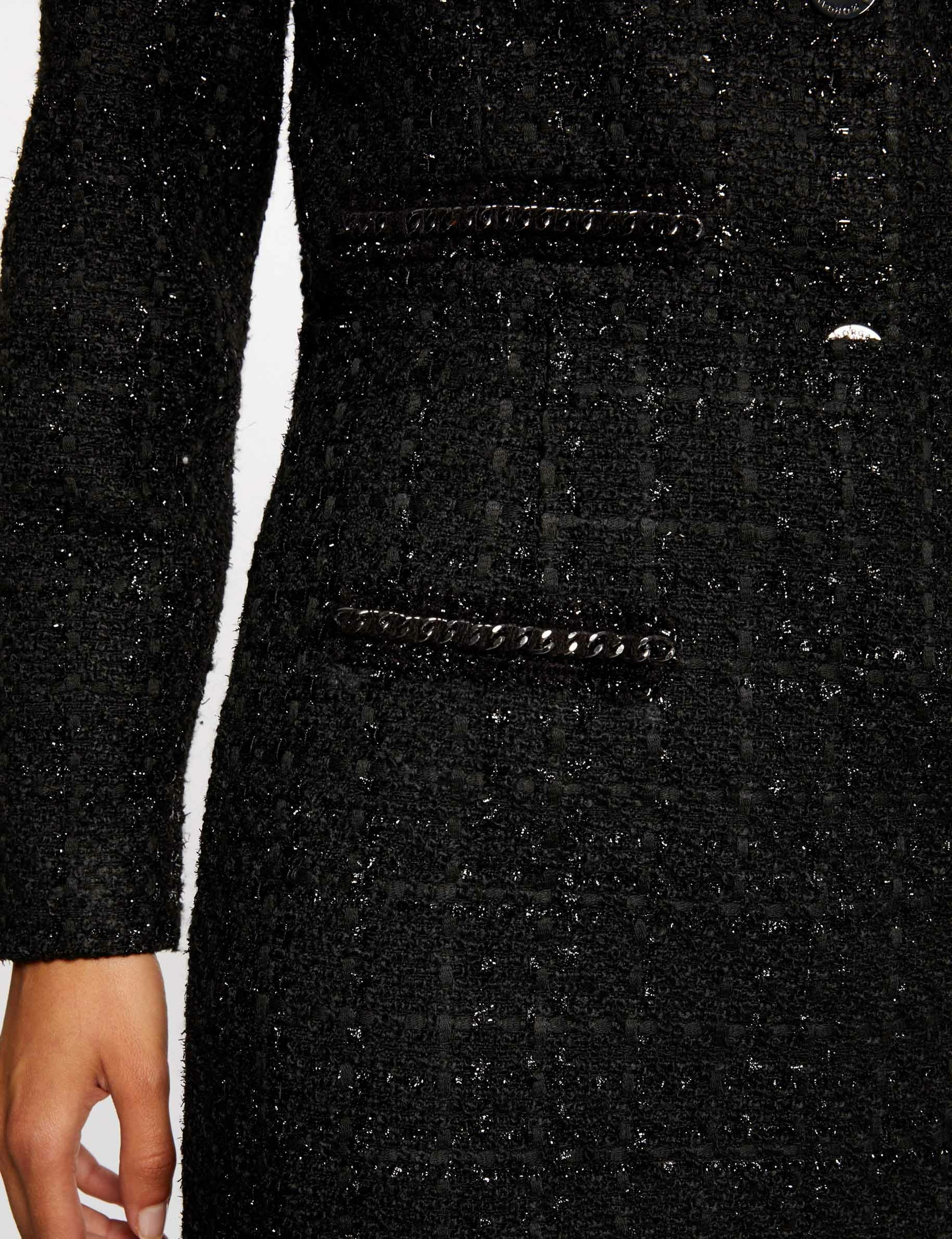Jupe droite taille haute noir femme